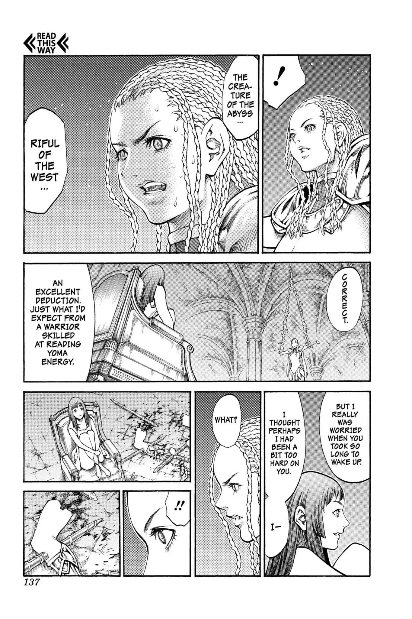 Claymore Chapter 82 page 3 - Chapter 82: Vol.15 Scene 82: Genesis of War, Part 5