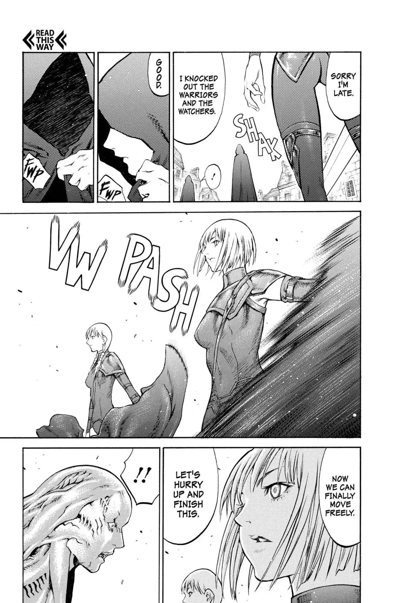 Claymore Chapter 83 page 22 - Chapter 83: Vol.15 Scene 83: The Lamentation of the Earth, Part 1