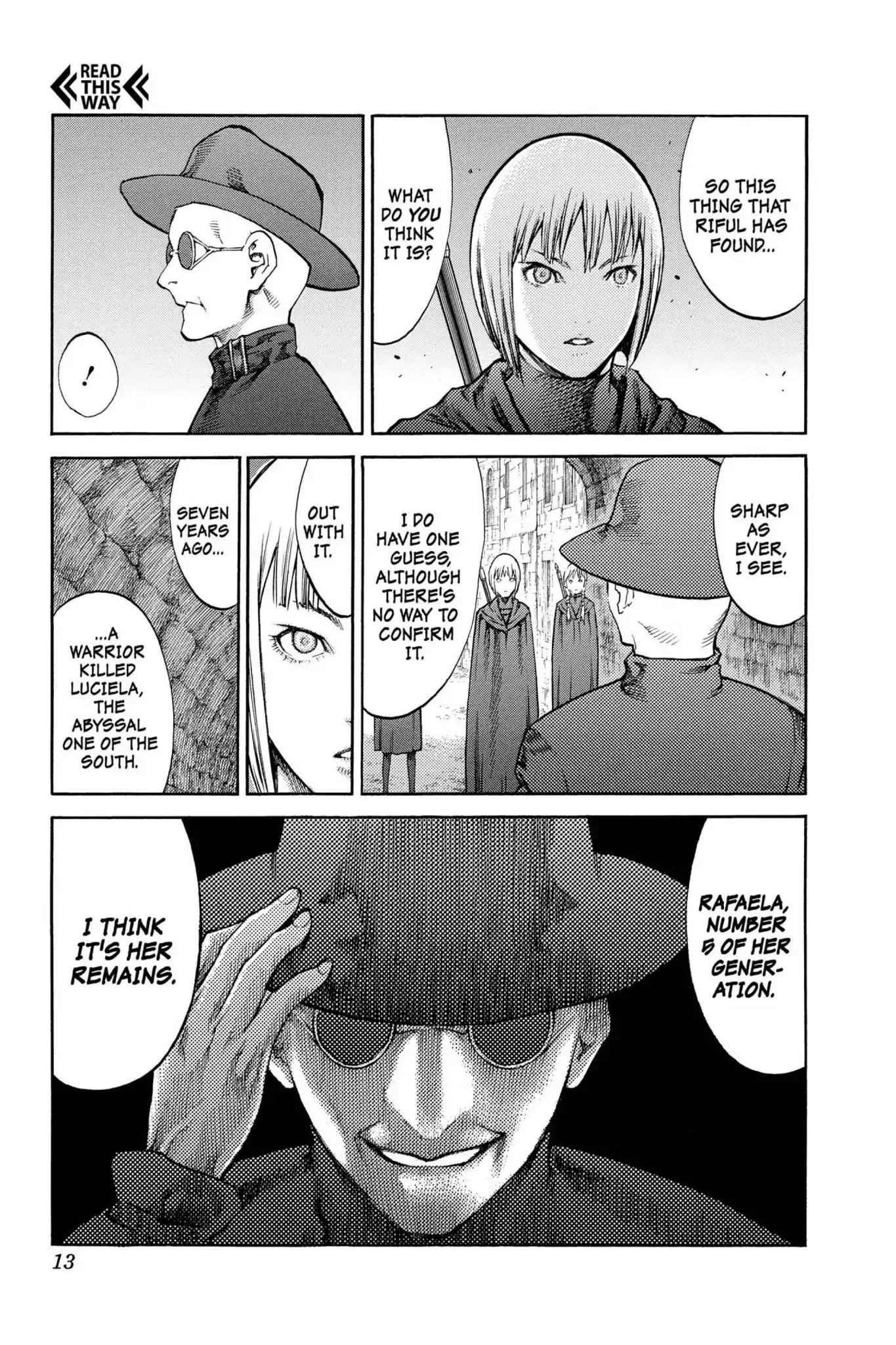 Claymore Chapter 84 page 13 - Chapter 84: Vol.16 Scene 84: The Lamentation of the Earth, Part 2