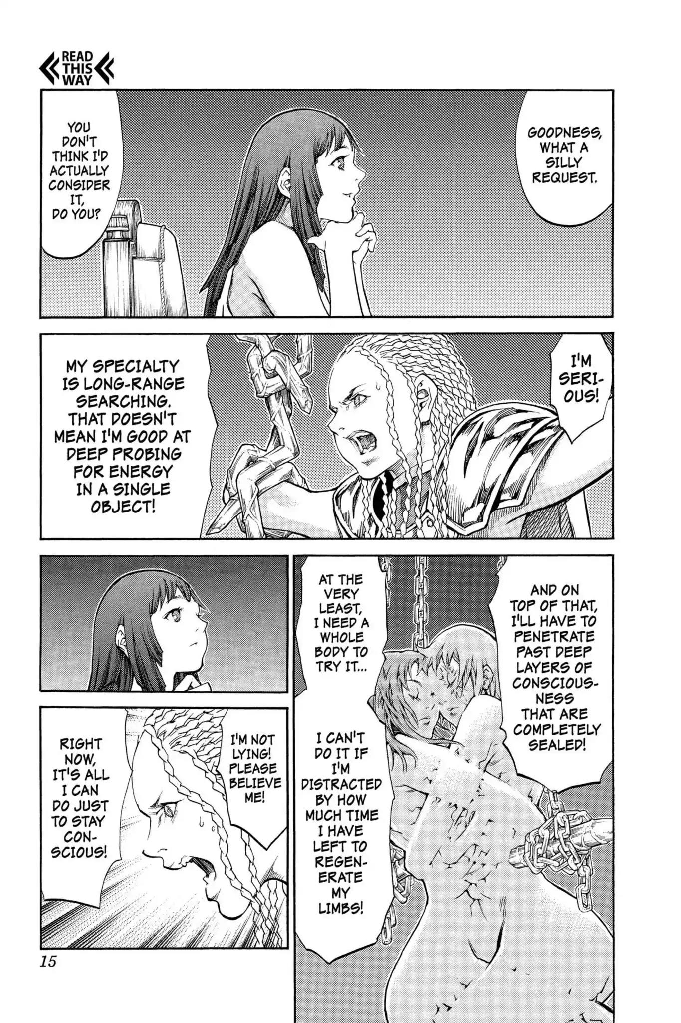 Claymore Chapter 84 page 15 - Chapter 84: Vol.16 Scene 84: The Lamentation of the Earth, Part 2