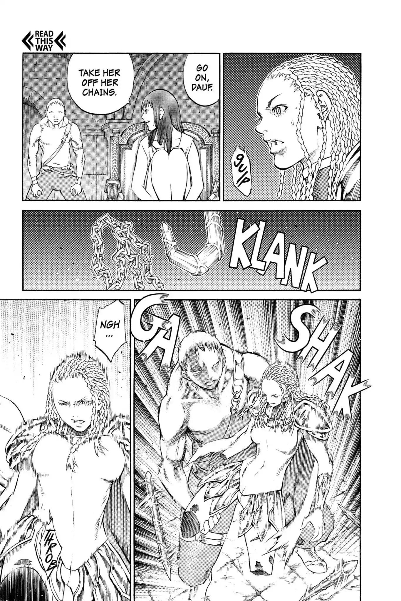 Claymore Chapter 84 page 17 - Chapter 84: Vol.16 Scene 84: The Lamentation of the Earth, Part 2
