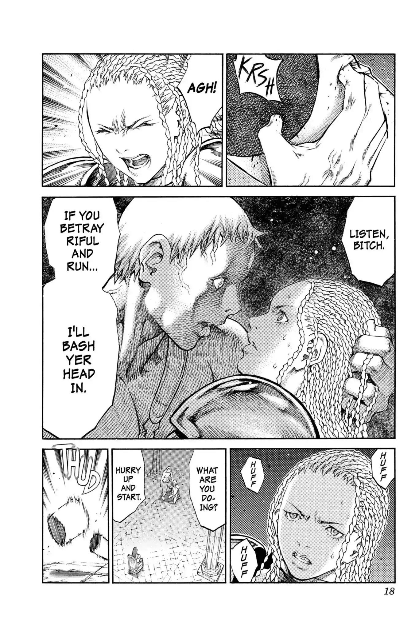 Claymore Chapter 84 page 18 - Chapter 84: Vol.16 Scene 84: The Lamentation of the Earth, Part 2