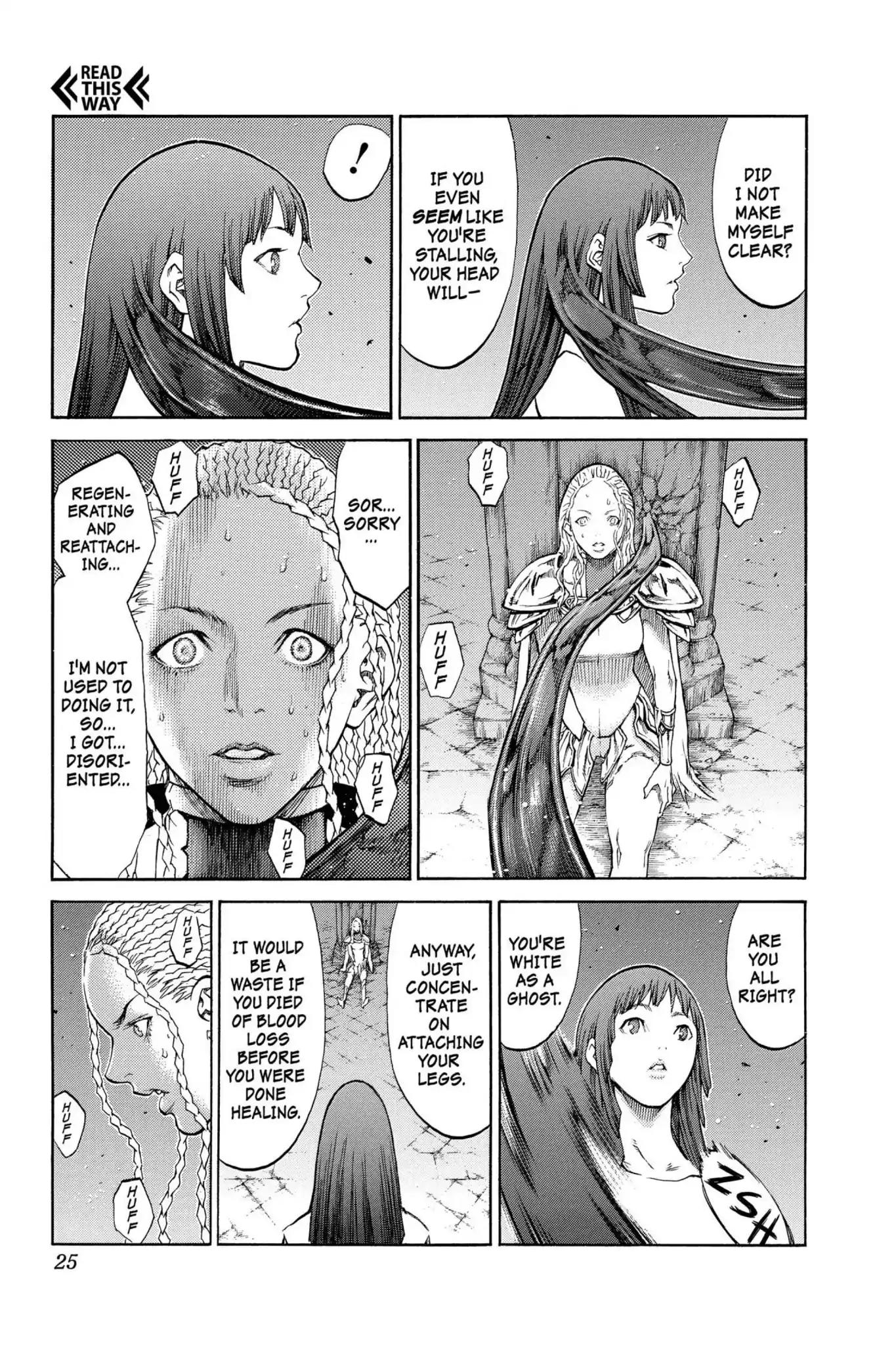 Claymore Chapter 84 page 24 - Chapter 84: Vol.16 Scene 84: The Lamentation of the Earth, Part 2
