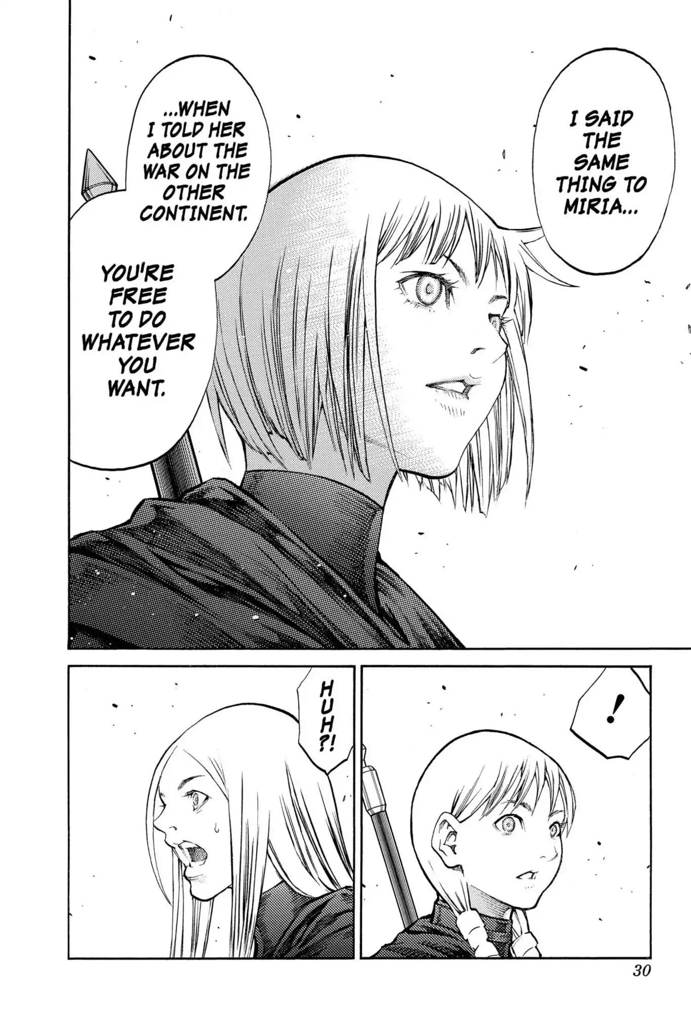 Claymore Chapter 84 page 29 - Chapter 84: Vol.16 Scene 84: The Lamentation of the Earth, Part 2