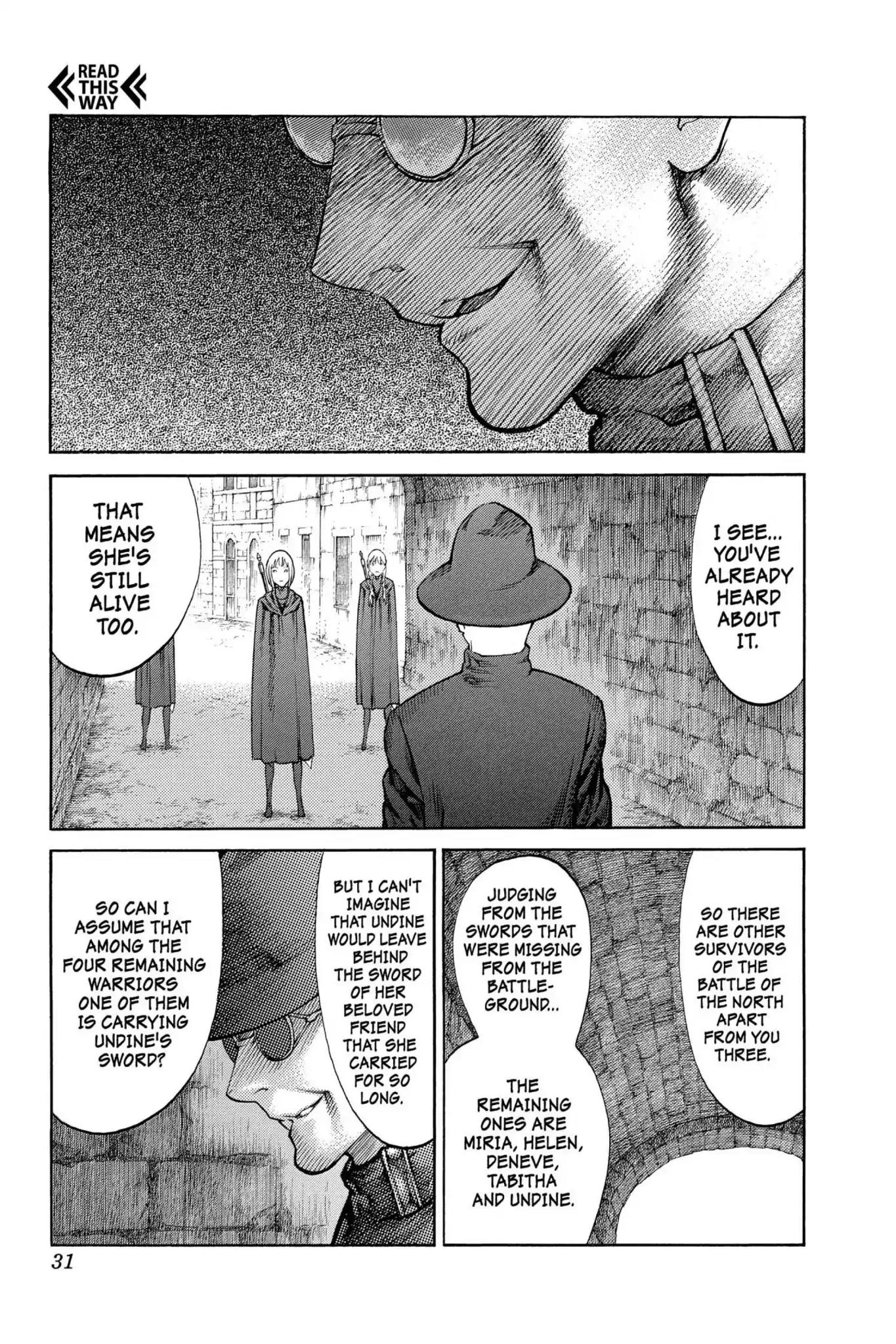 Claymore Chapter 84 page 30 - Chapter 84: Vol.16 Scene 84: The Lamentation of the Earth, Part 2