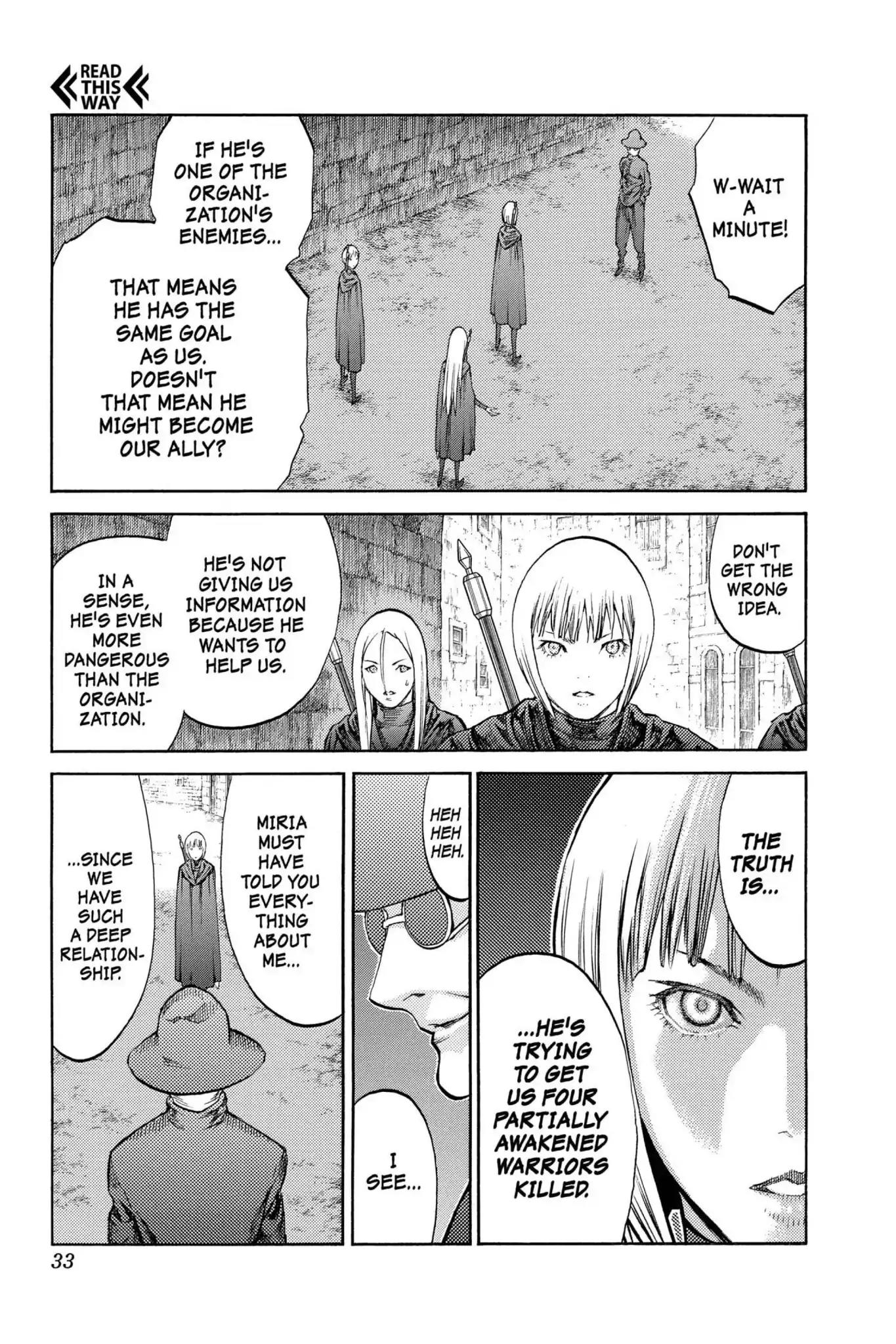 Claymore Chapter 84 page 32 - Chapter 84: Vol.16 Scene 84: The Lamentation of the Earth, Part 2