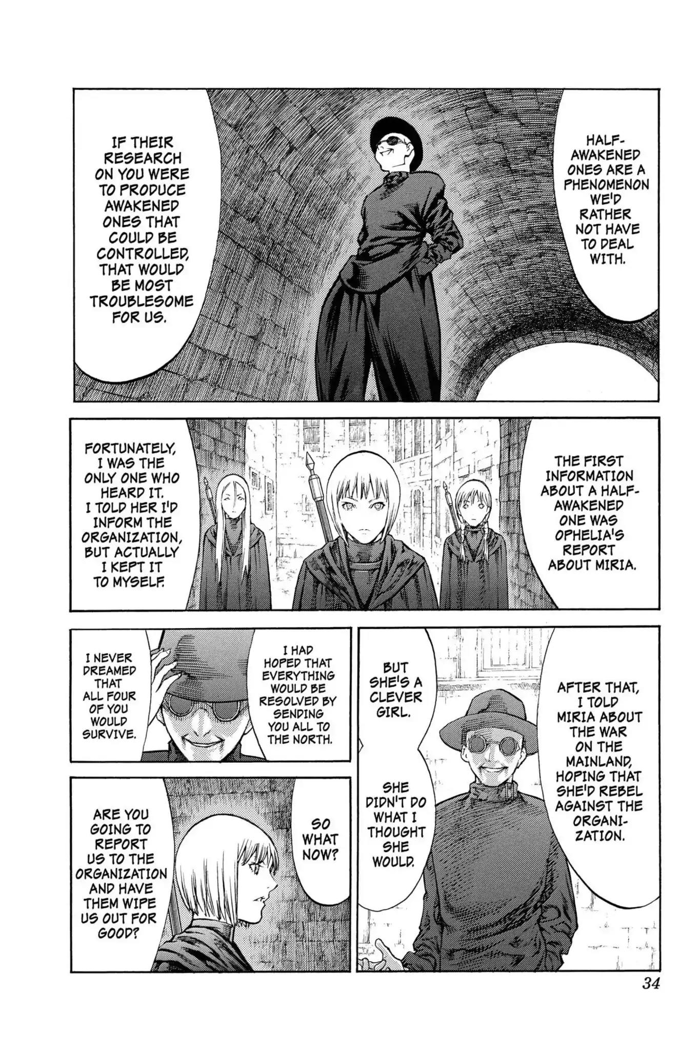 Claymore Chapter 84 page 33 - Chapter 84: Vol.16 Scene 84: The Lamentation of the Earth, Part 2