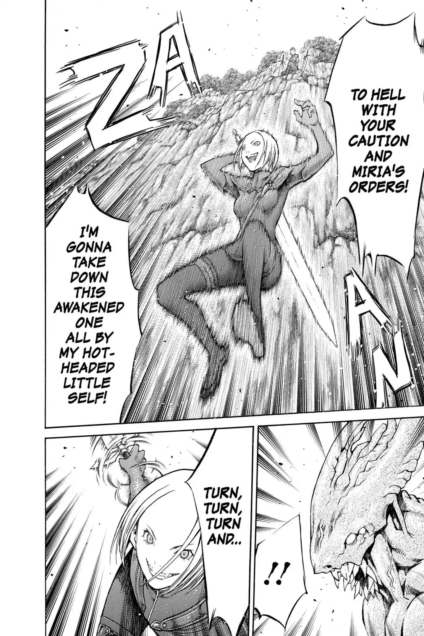 Claymore Chapter 85 page 14 - Chapter 85: Vol.16 Scene 85: The Lamentation of the Earth, Part 3
