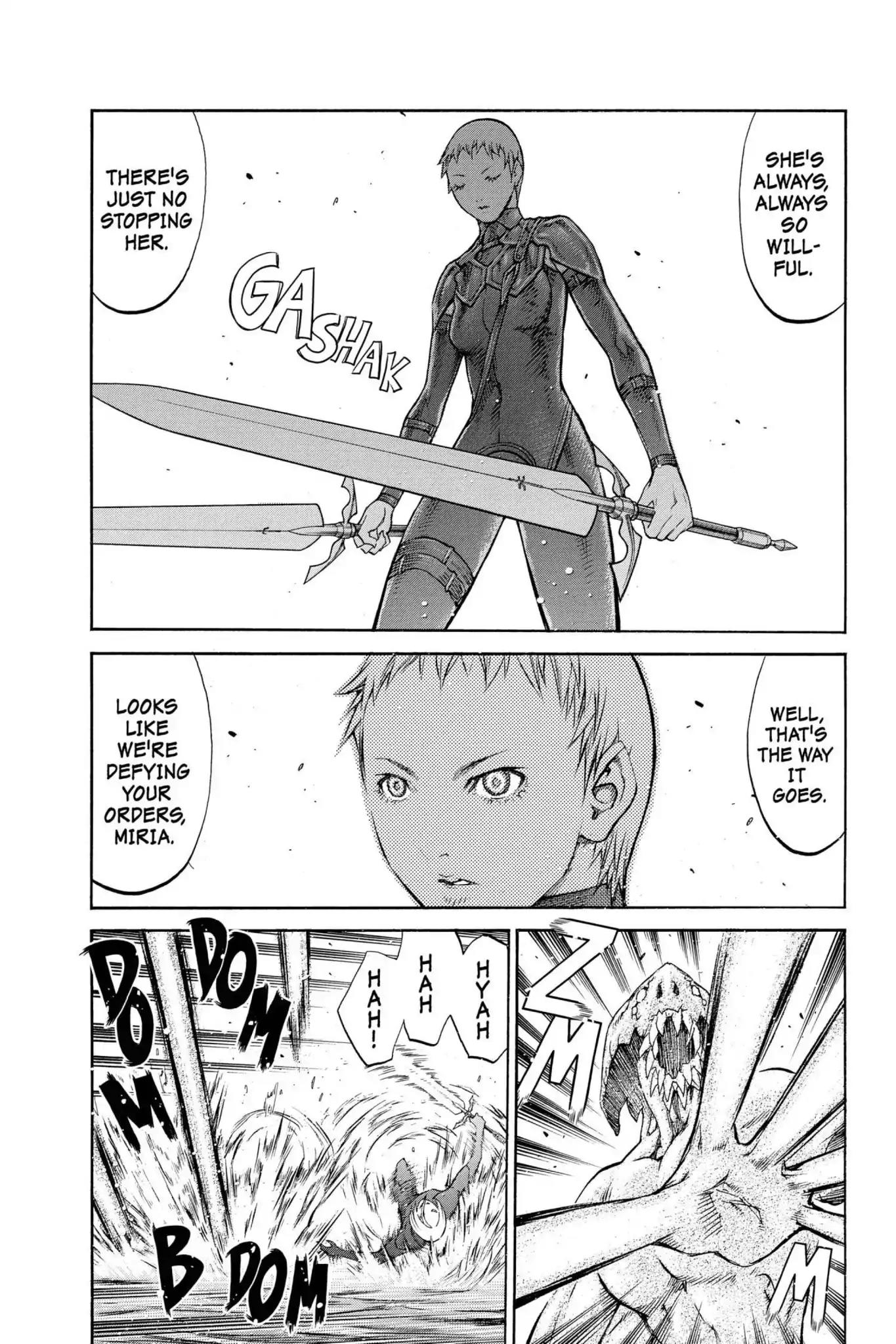 Claymore Chapter 85 page 16 - Chapter 85: Vol.16 Scene 85: The Lamentation of the Earth, Part 3