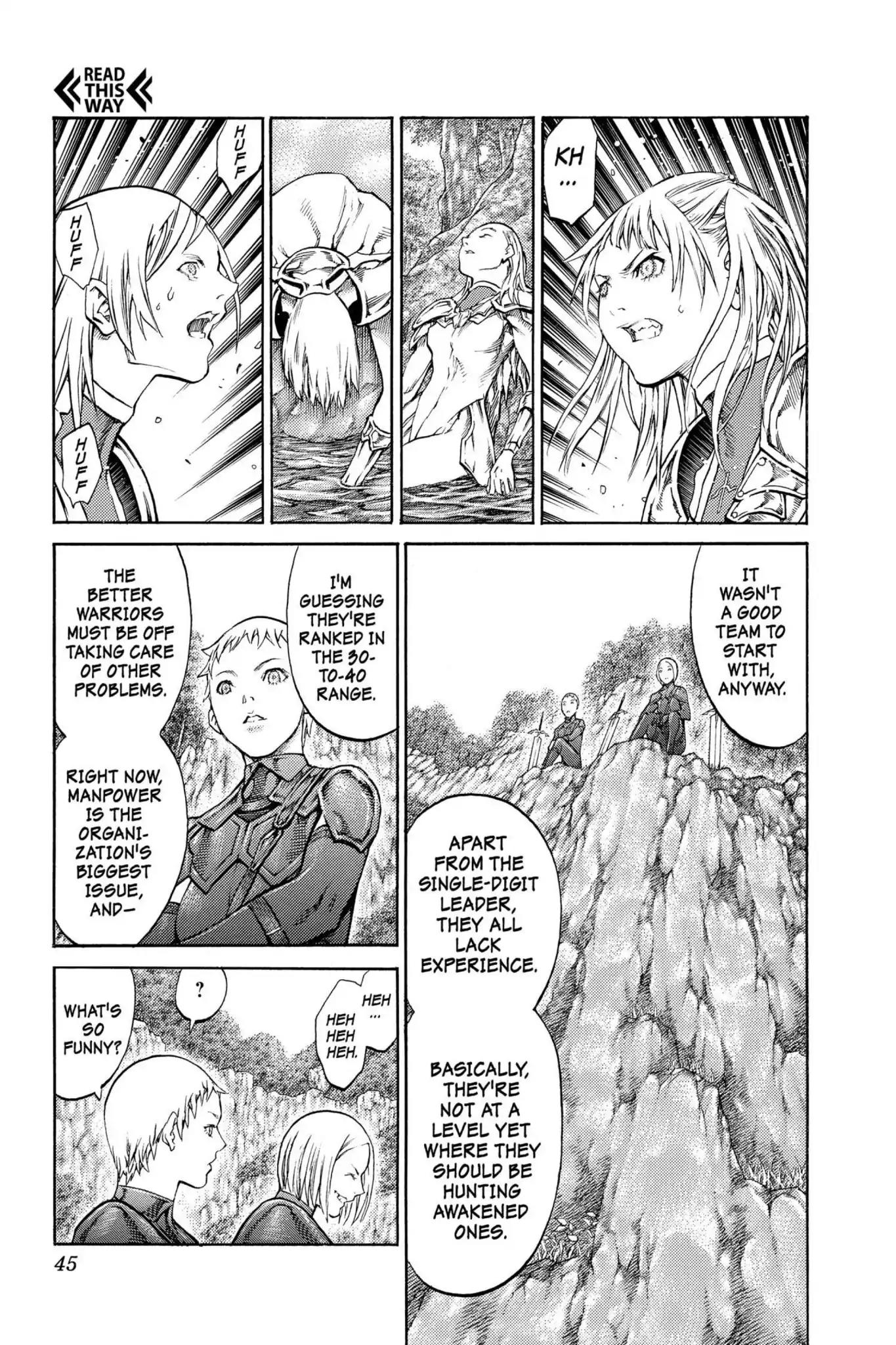 Claymore Chapter 85 page 7 - Chapter 85: Vol.16 Scene 85: The Lamentation of the Earth, Part 3