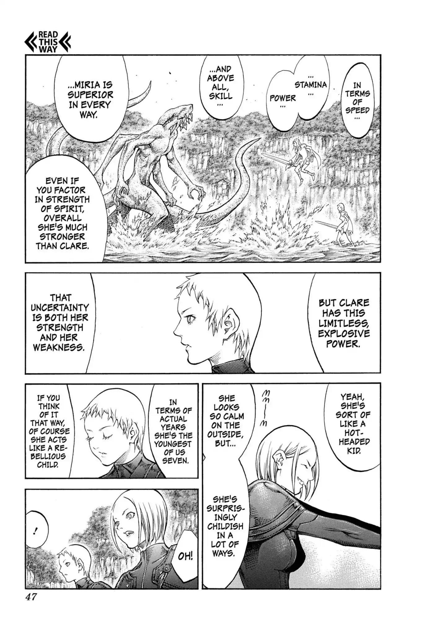Claymore Chapter 85 page 9 - Chapter 85: Vol.16 Scene 85: The Lamentation of the Earth, Part 3