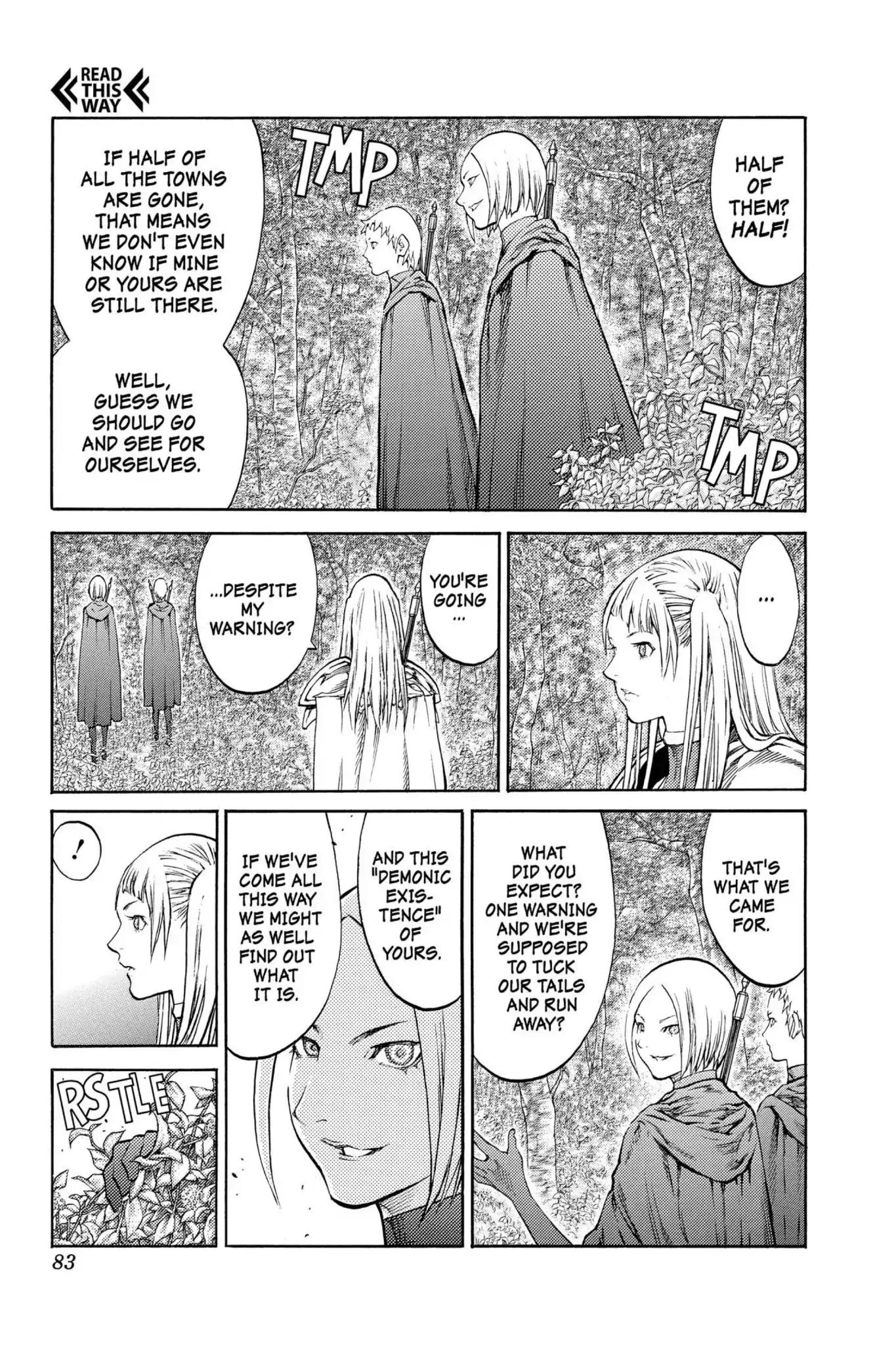 Claymore Chapter 86 page 13 - Chapter 86: Vol.16 Scene 86: The Lamentation of the Earth, Part 4