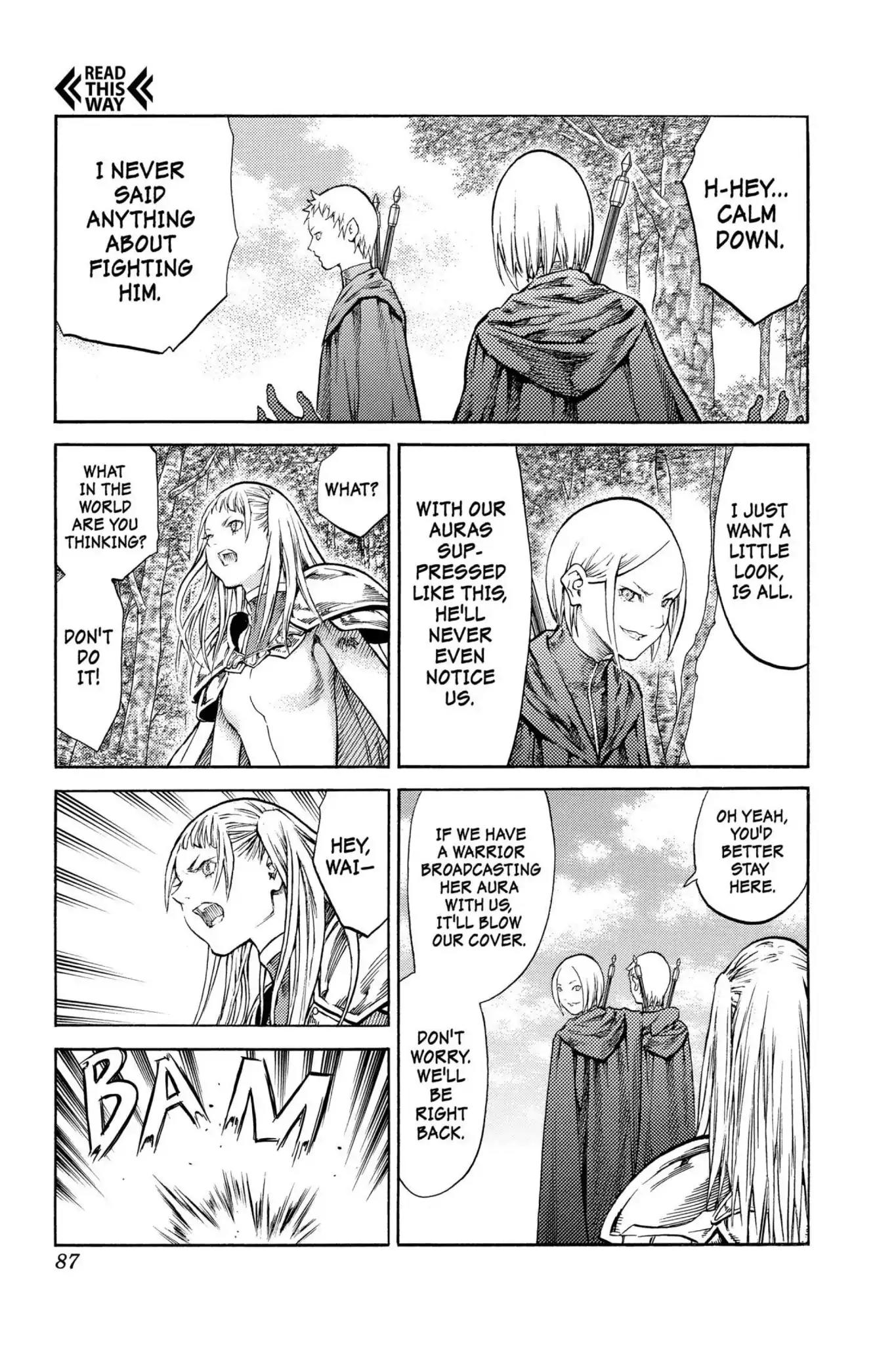 Claymore Chapter 86 page 17 - Chapter 86: Vol.16 Scene 86: The Lamentation of the Earth, Part 4