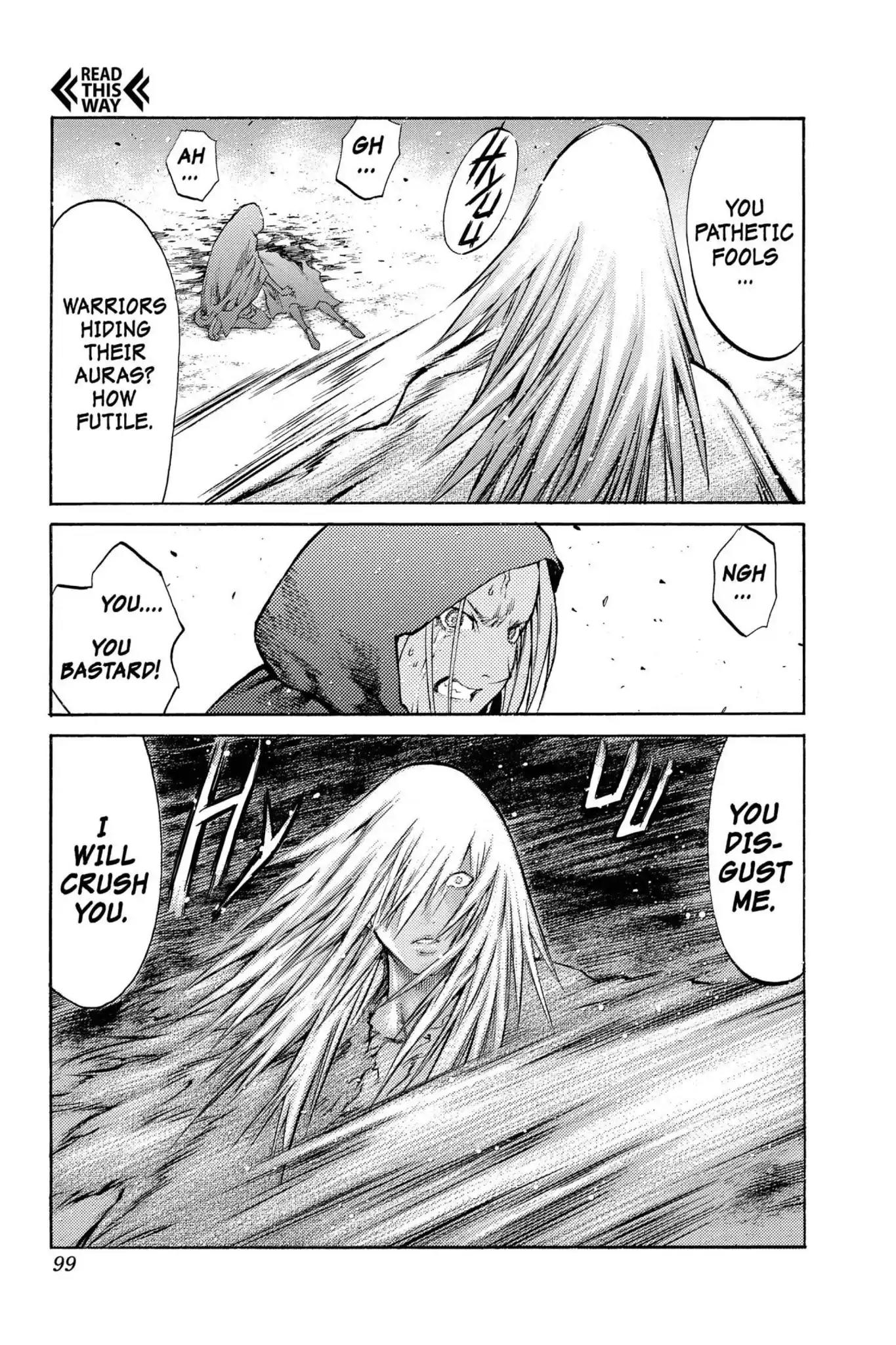 Claymore Chapter 86 page 28 - Chapter 86: Vol.16 Scene 86: The Lamentation of the Earth, Part 4