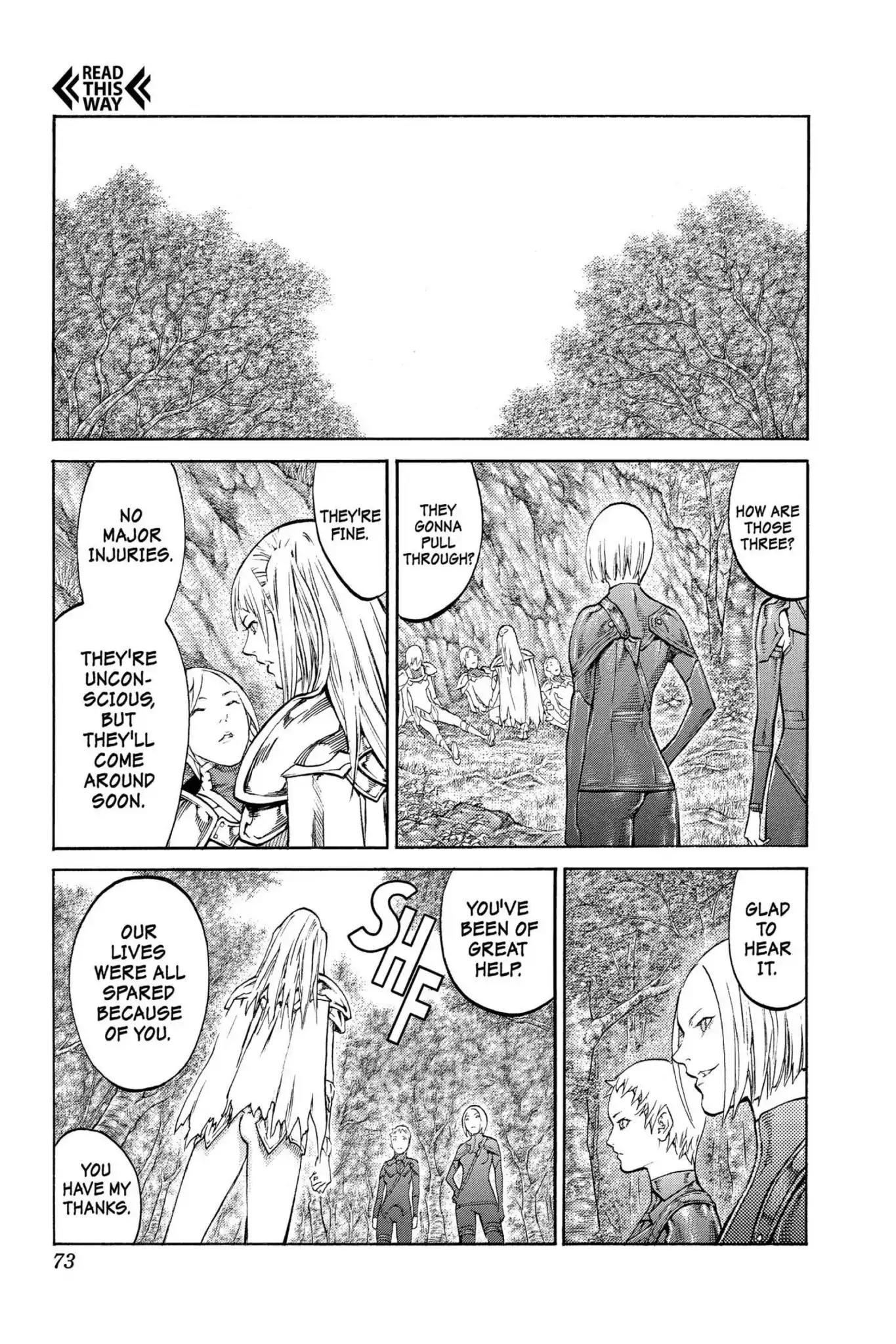 Claymore Chapter 86 page 3 - Chapter 86: Vol.16 Scene 86: The Lamentation of the Earth, Part 4