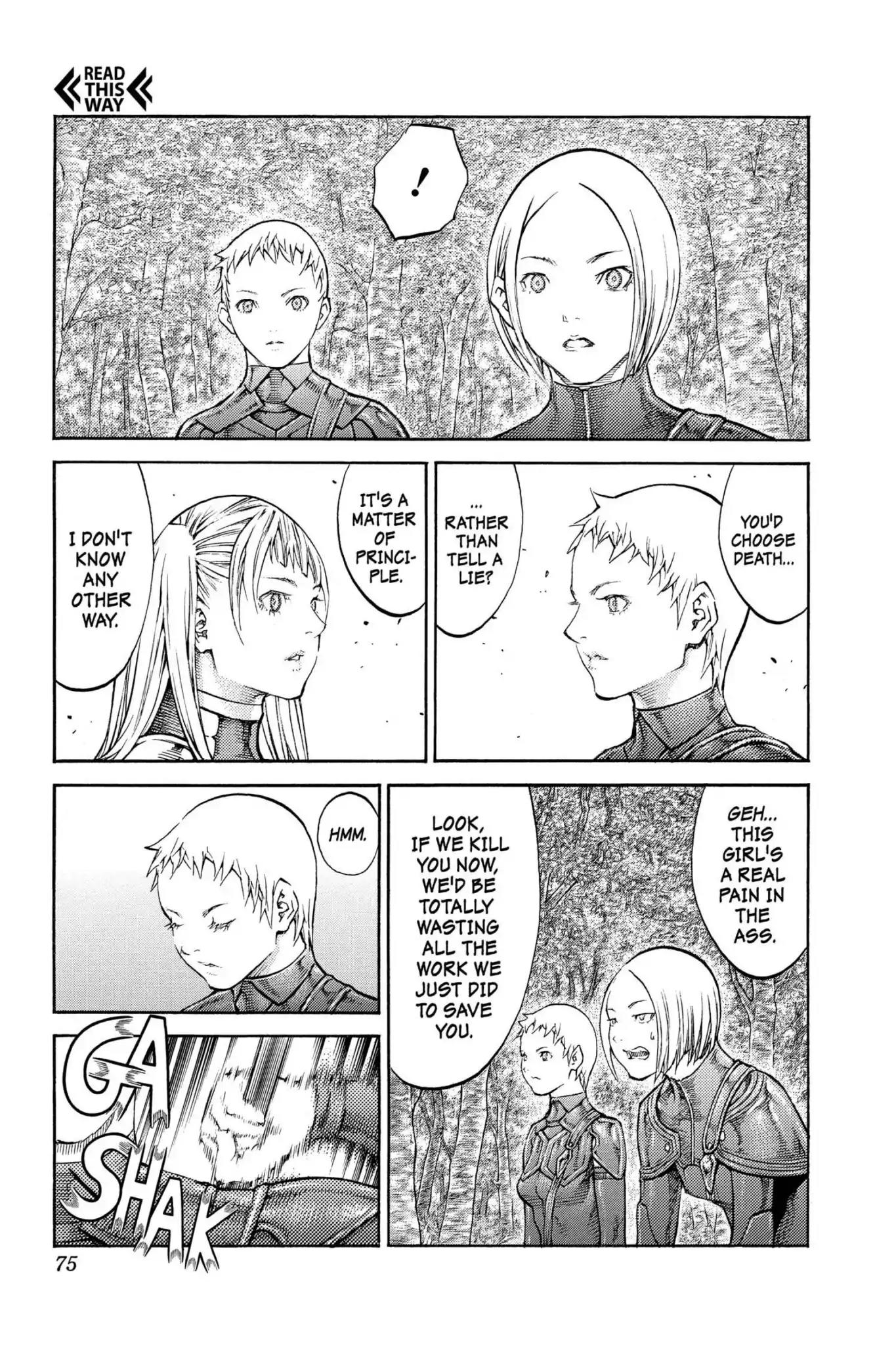 Claymore Chapter 86 page 5 - Chapter 86: Vol.16 Scene 86: The Lamentation of the Earth, Part 4