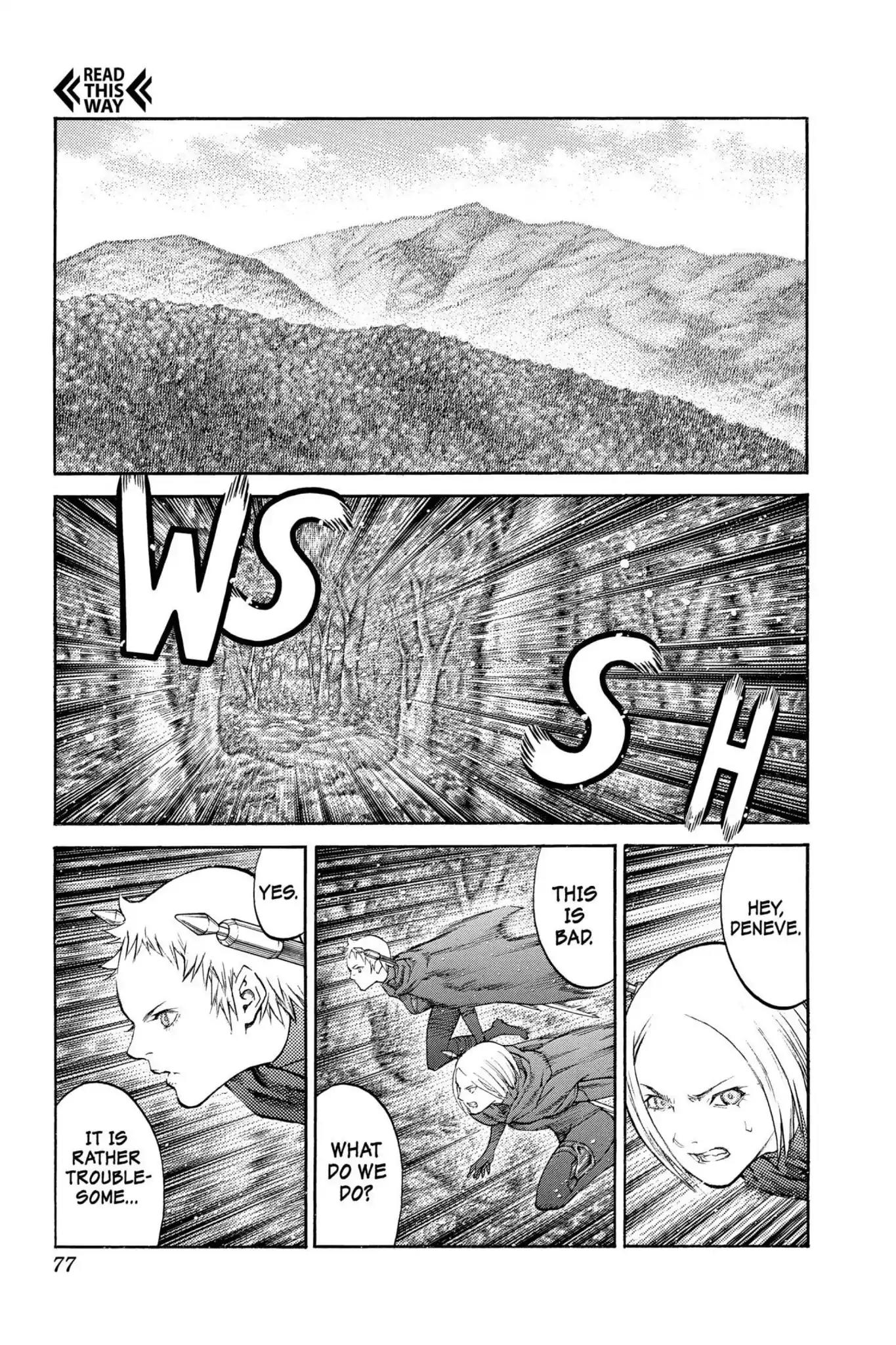 Claymore Chapter 86 page 7 - Chapter 86: Vol.16 Scene 86: The Lamentation of the Earth, Part 4