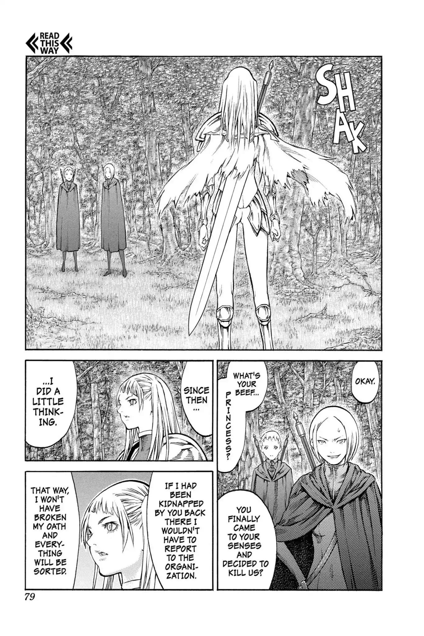 Claymore Chapter 86 page 9 - Chapter 86: Vol.16 Scene 86: The Lamentation of the Earth, Part 4