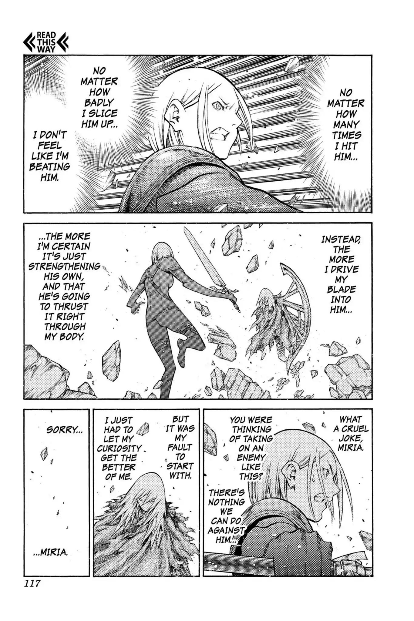 Claymore Chapter 87 page 14 - Chapter 87: Vol.16 Scene 87: The Lamentation of the Earth, Part 5