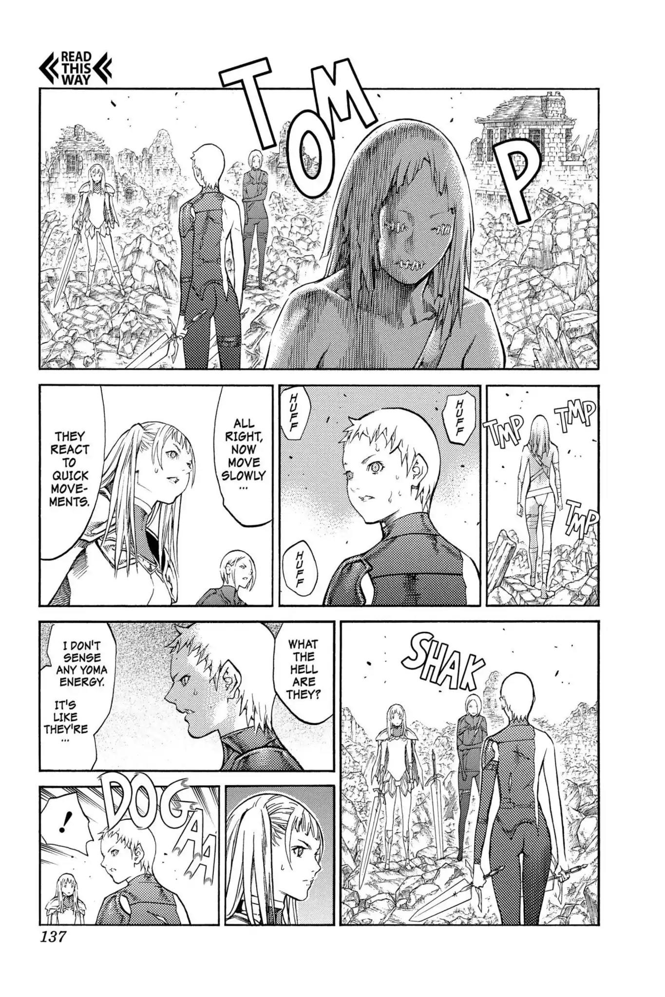 Claymore Chapter 88 page 10 - Chapter 88: Vol.16 Scene 88: The Lamentation of the Earth, Part 6