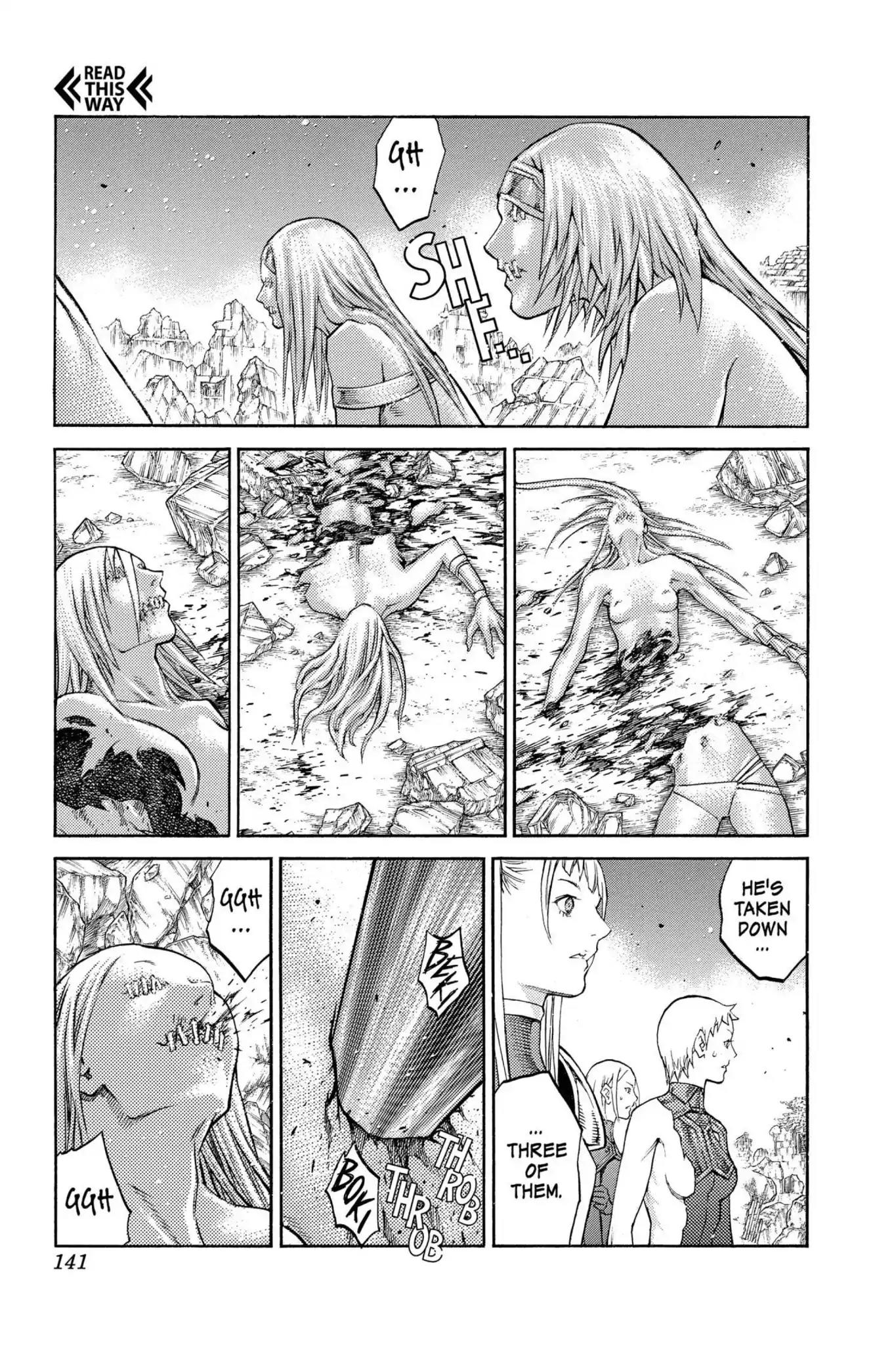 Claymore Chapter 88 page 13 - Chapter 88: Vol.16 Scene 88: The Lamentation of the Earth, Part 6