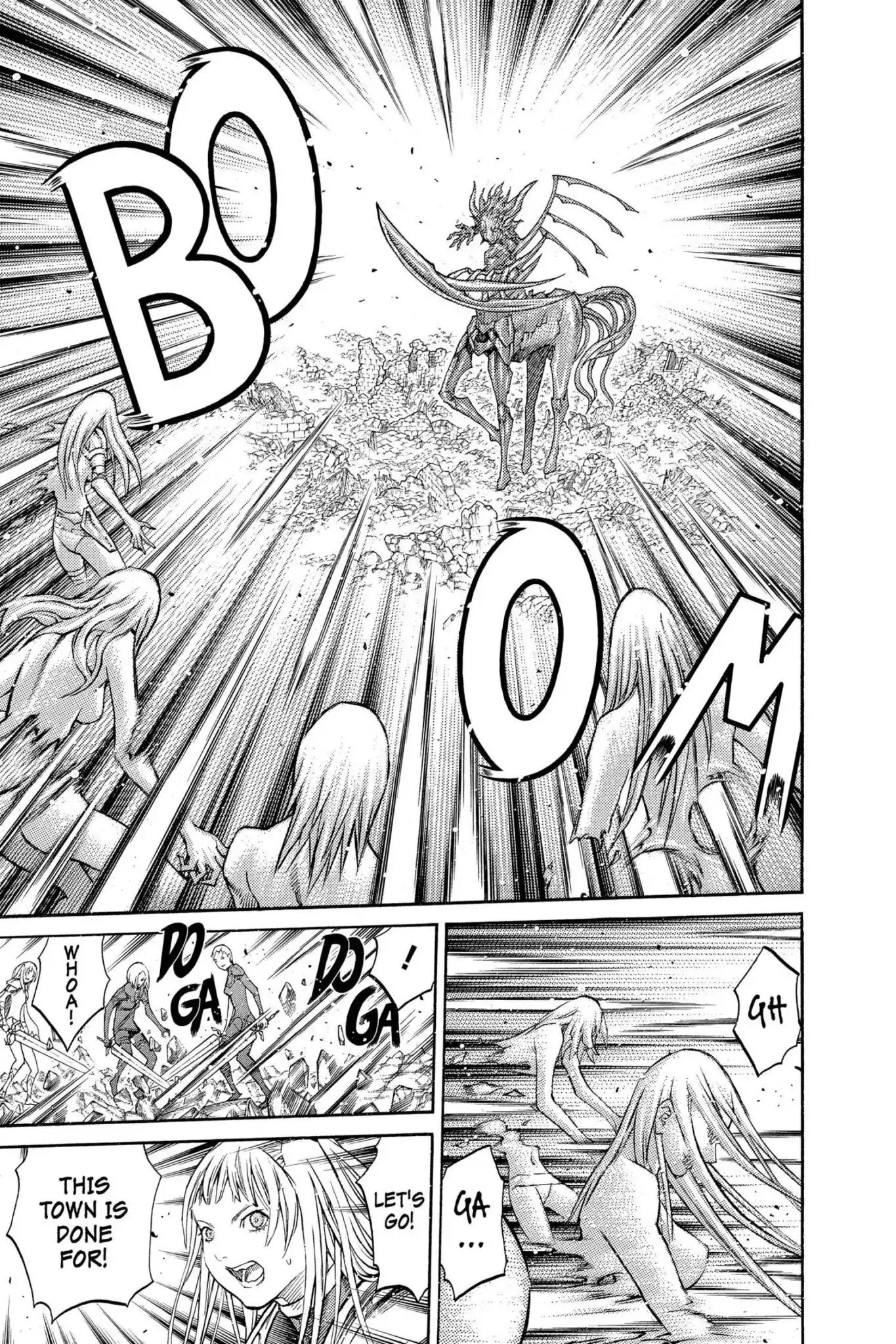 Claymore Chapter 88 page 19 - Chapter 88: Vol.16 Scene 88: The Lamentation of the Earth, Part 6