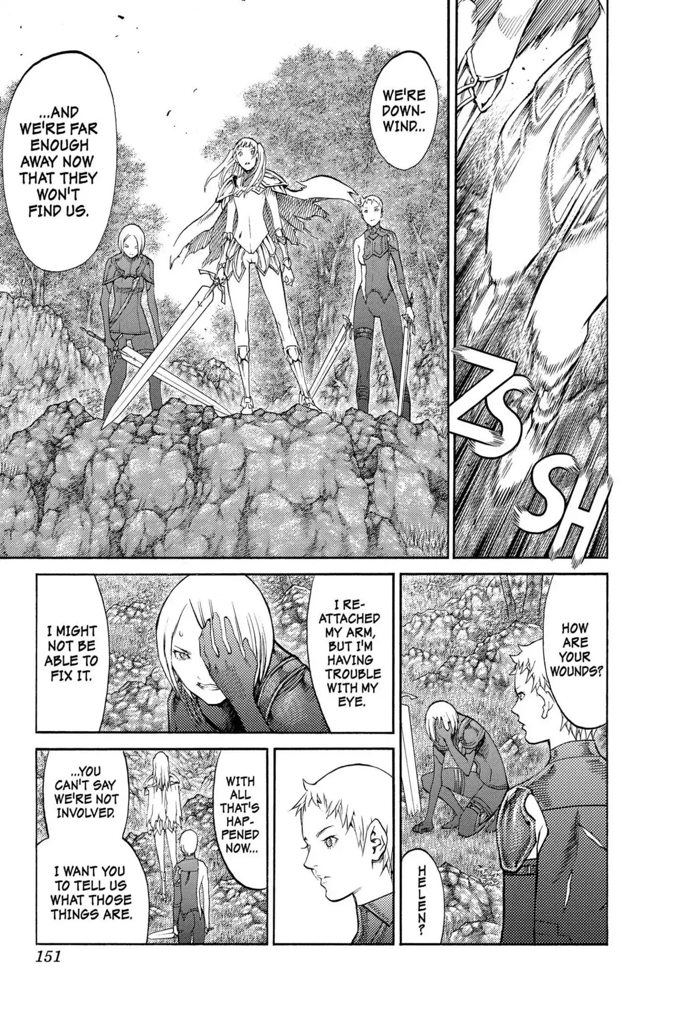 Claymore Chapter 88 page 23 - Chapter 88: Vol.16 Scene 88: The Lamentation of the Earth, Part 6