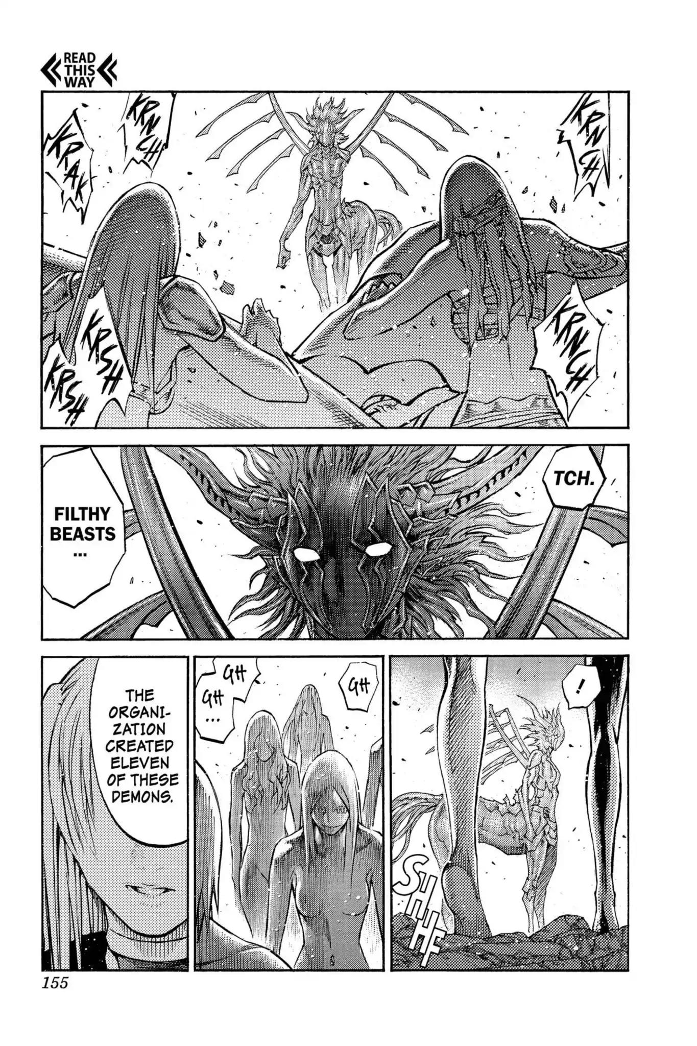 Claymore Chapter 88 page 27 - Chapter 88: Vol.16 Scene 88: The Lamentation of the Earth, Part 6