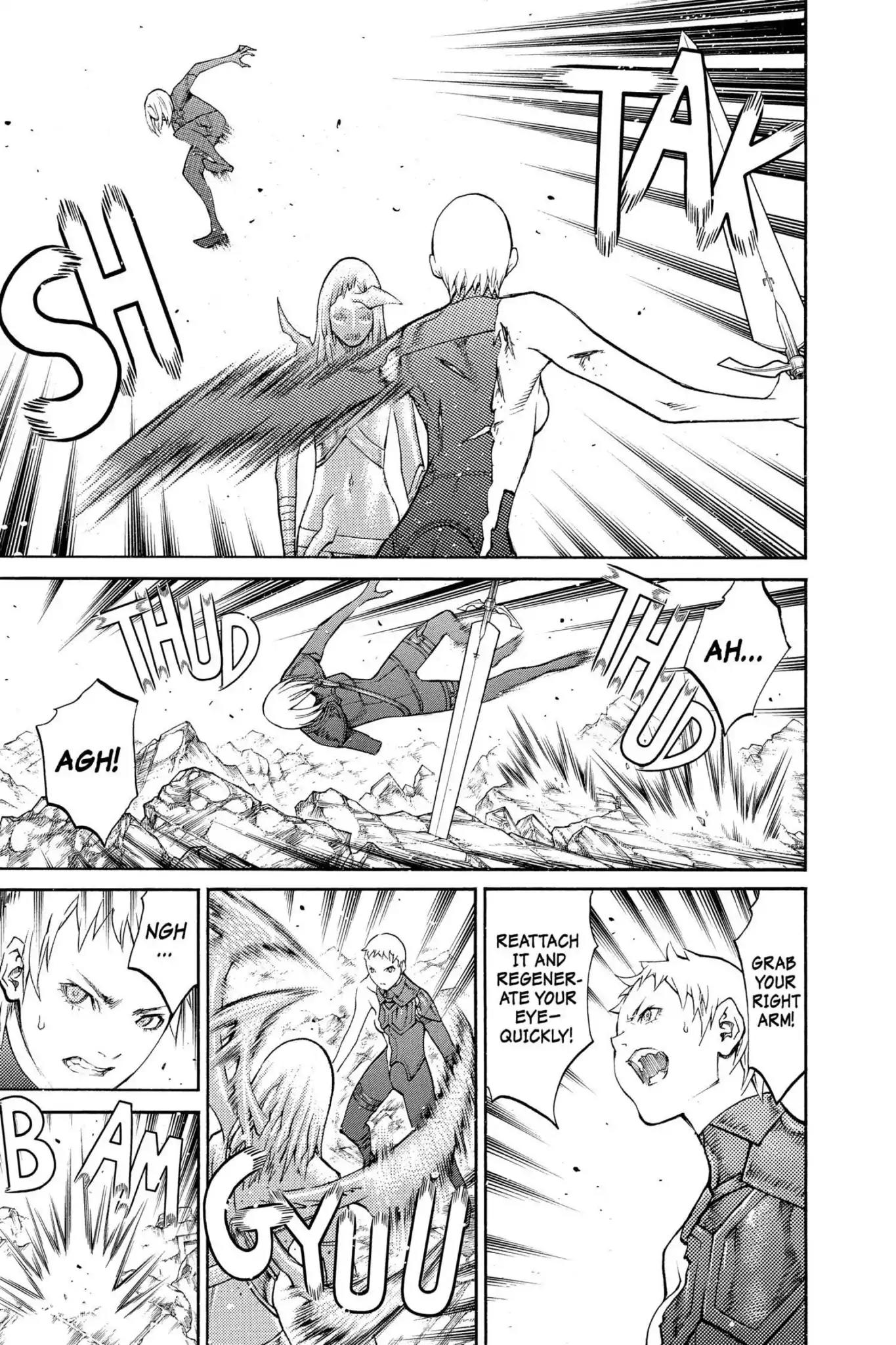 Claymore Chapter 88 page 6 - Chapter 88: Vol.16 Scene 88: The Lamentation of the Earth, Part 6