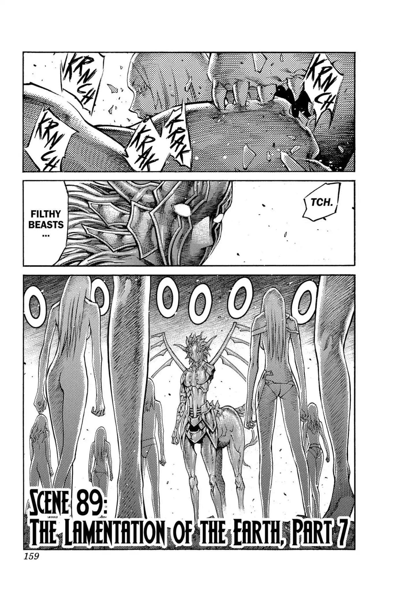Claymore Chapter 89 page 1 - Chapter 89: Vol.16 Scene 89: The Lamentation of the Earth, Part 7