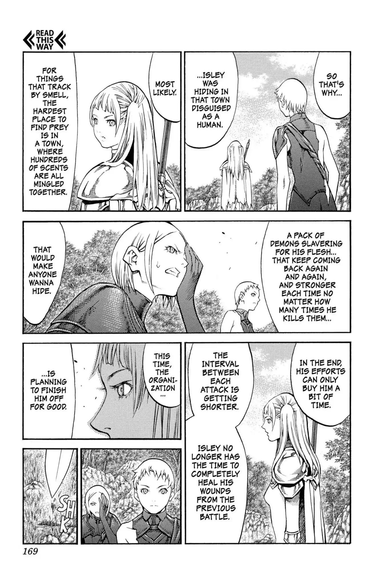 Claymore Chapter 89 page 11 - Chapter 89: Vol.16 Scene 89: The Lamentation of the Earth, Part 7