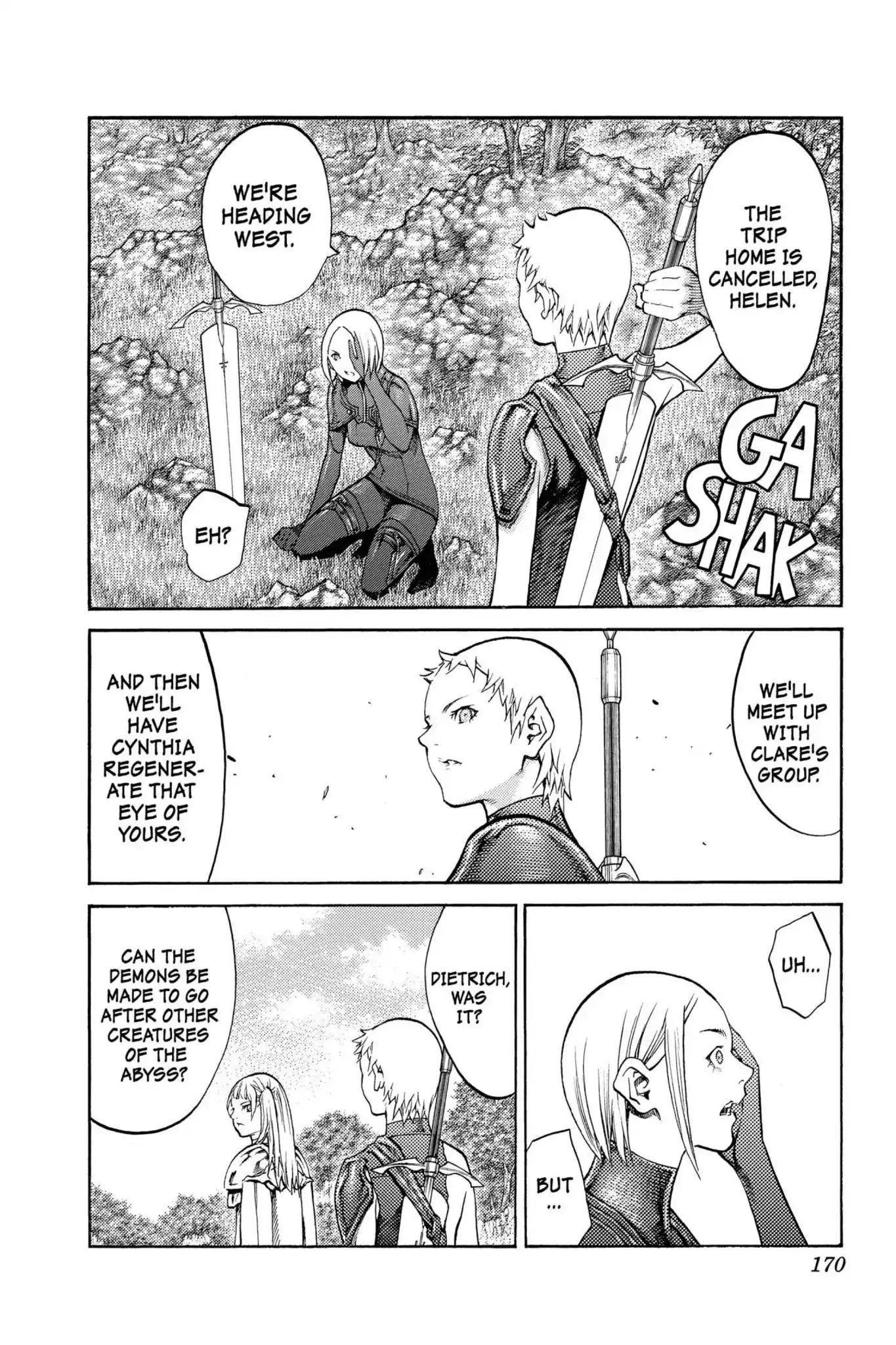 Claymore Chapter 89 page 12 - Chapter 89: Vol.16 Scene 89: The Lamentation of the Earth, Part 7