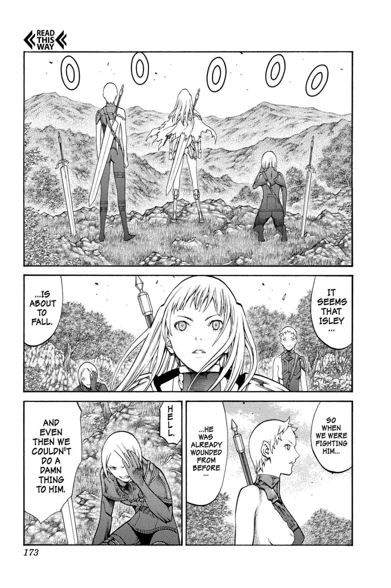 Claymore Chapter 89 page 15 - Chapter 89: Vol.16 Scene 89: The Lamentation of the Earth, Part 7
