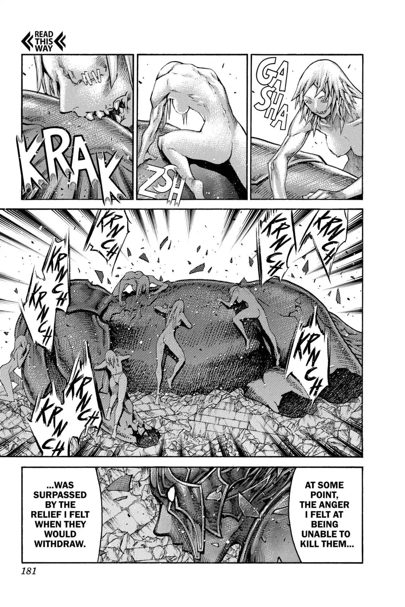 Claymore Chapter 89 page 22 - Chapter 89: Vol.16 Scene 89: The Lamentation of the Earth, Part 7
