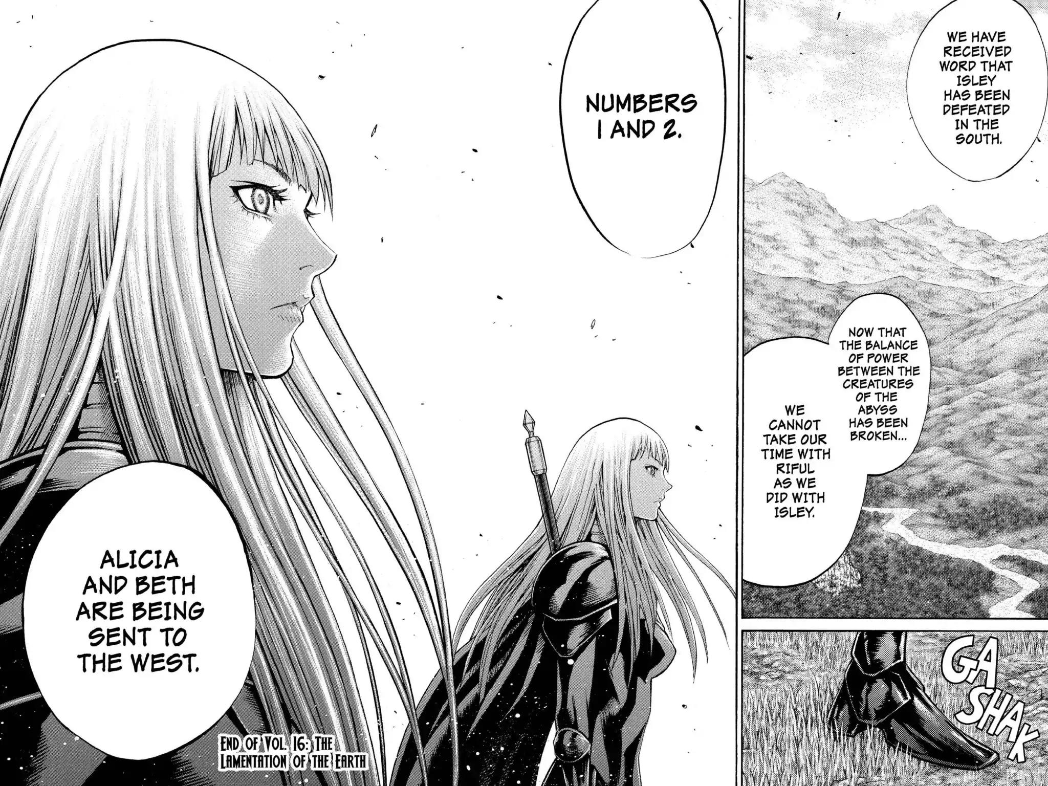 Claymore Chapter 89 page 28 - Chapter 89: Vol.16 Scene 89: The Lamentation of the Earth, Part 7