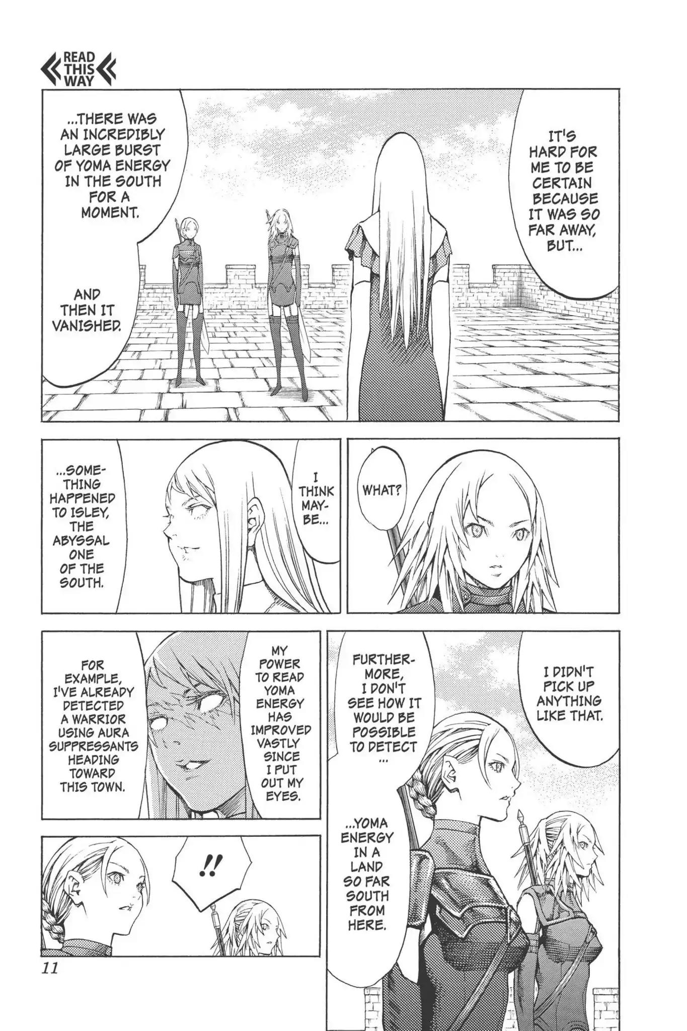 Claymore Chapter 90 page 11 - Chapter 90: Vol.17 Scene 90: The Claws of Memories, Part 1
