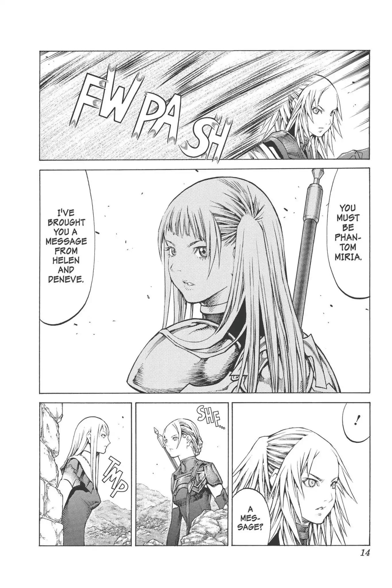Claymore Chapter 90 page 14 - Chapter 90: Vol.17 Scene 90: The Claws of Memories, Part 1