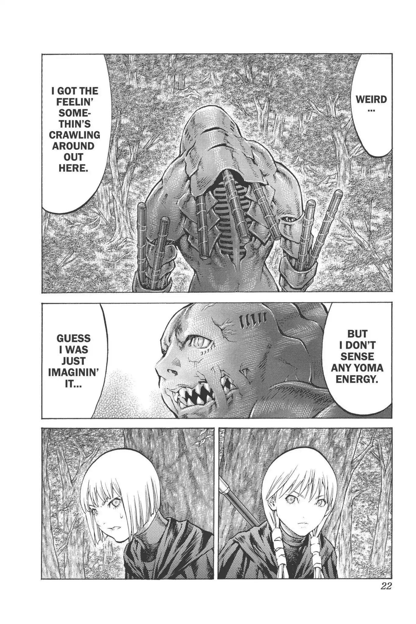 Claymore Chapter 90 page 22 - Chapter 90: Vol.17 Scene 90: The Claws of Memories, Part 1