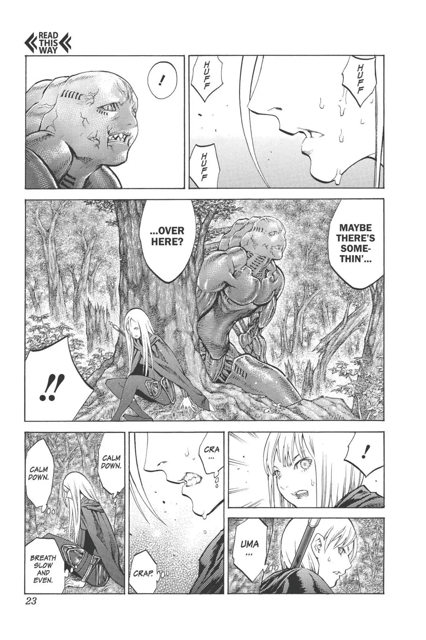 Claymore Chapter 90 page 23 - Chapter 90: Vol.17 Scene 90: The Claws of Memories, Part 1