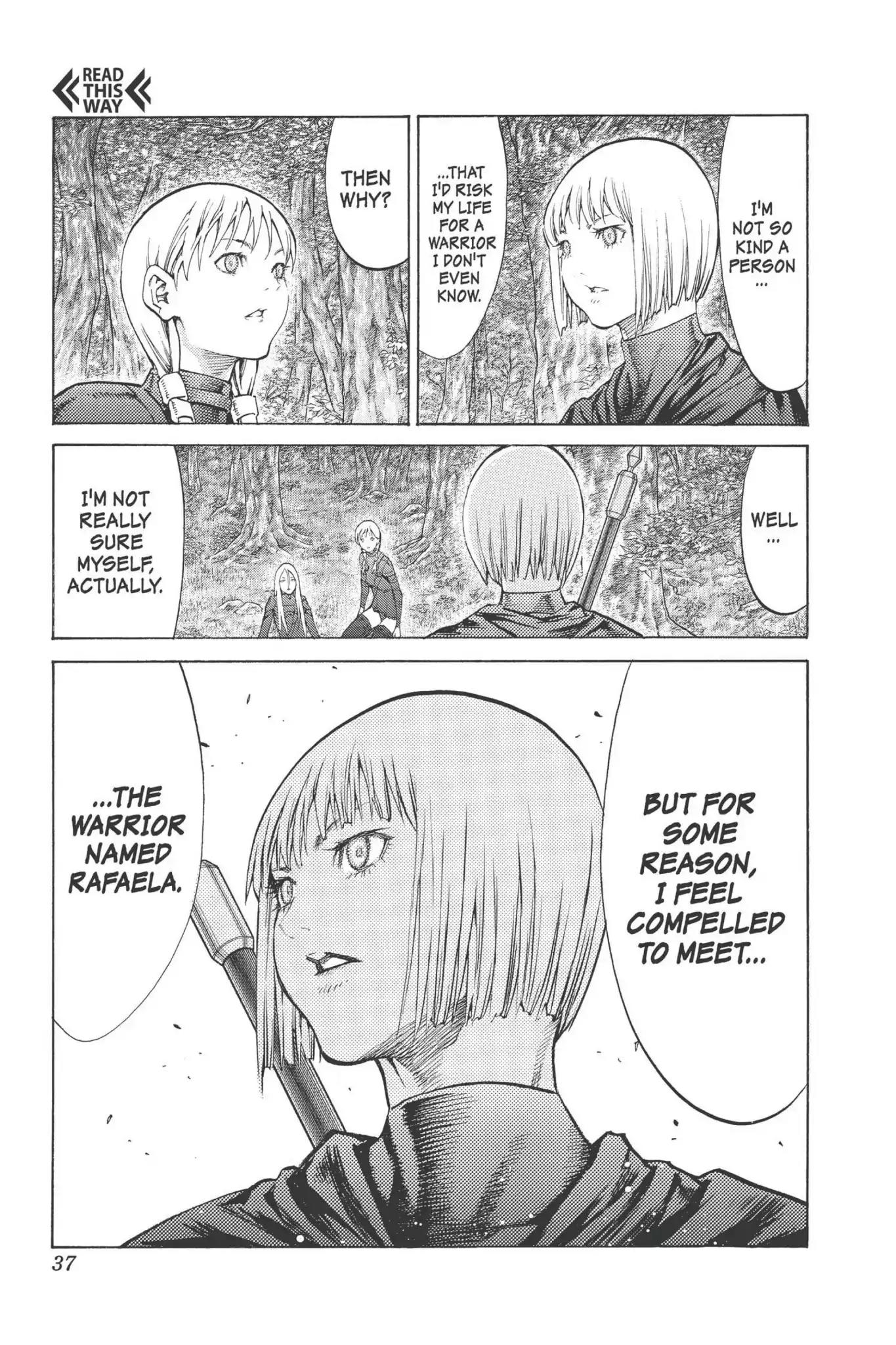 Claymore Chapter 90 page 37 - Chapter 90: Vol.17 Scene 90: The Claws of Memories, Part 1