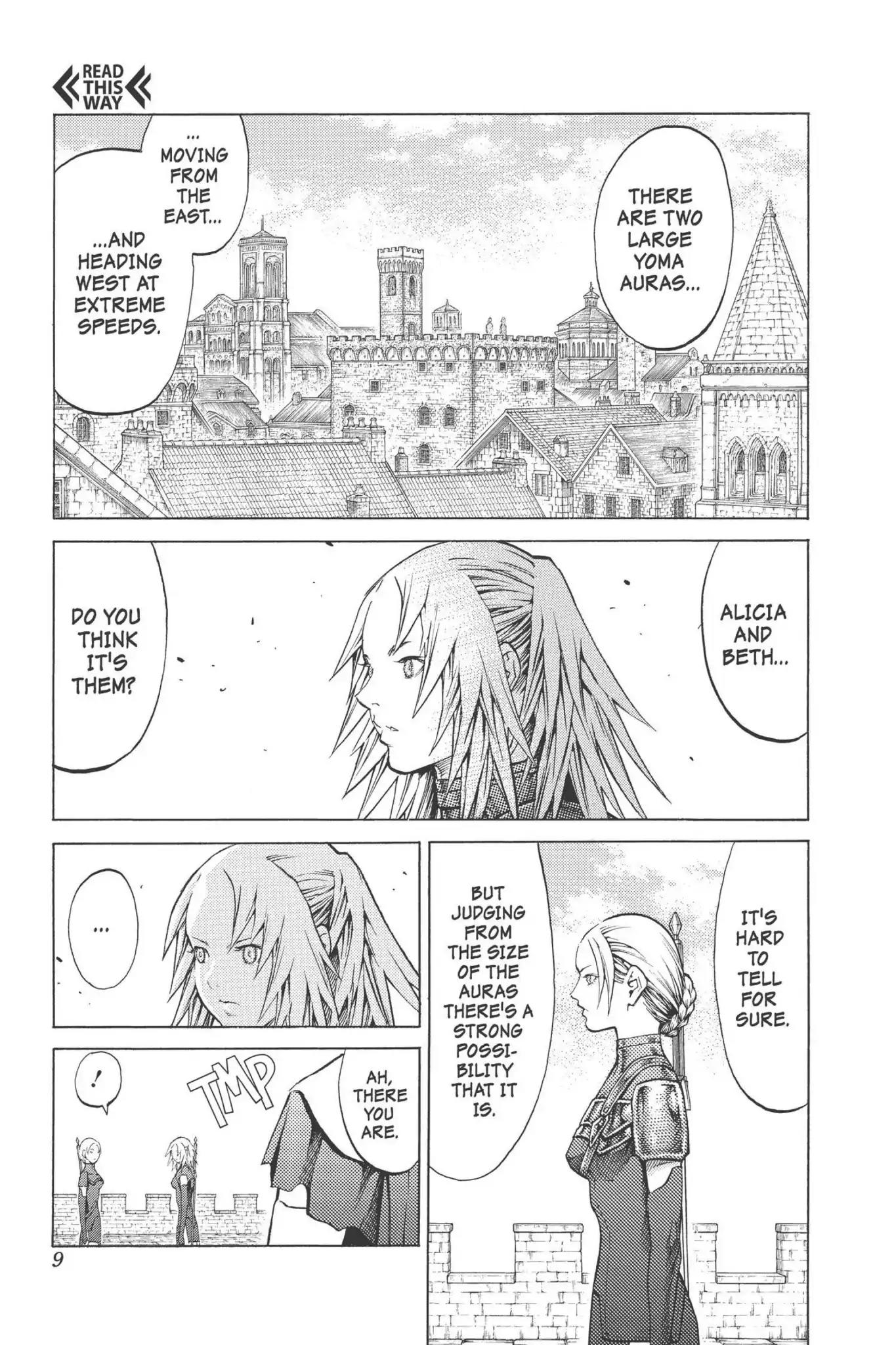 Claymore Chapter 90 page 9 - Chapter 90: Vol.17 Scene 90: The Claws of Memories, Part 1