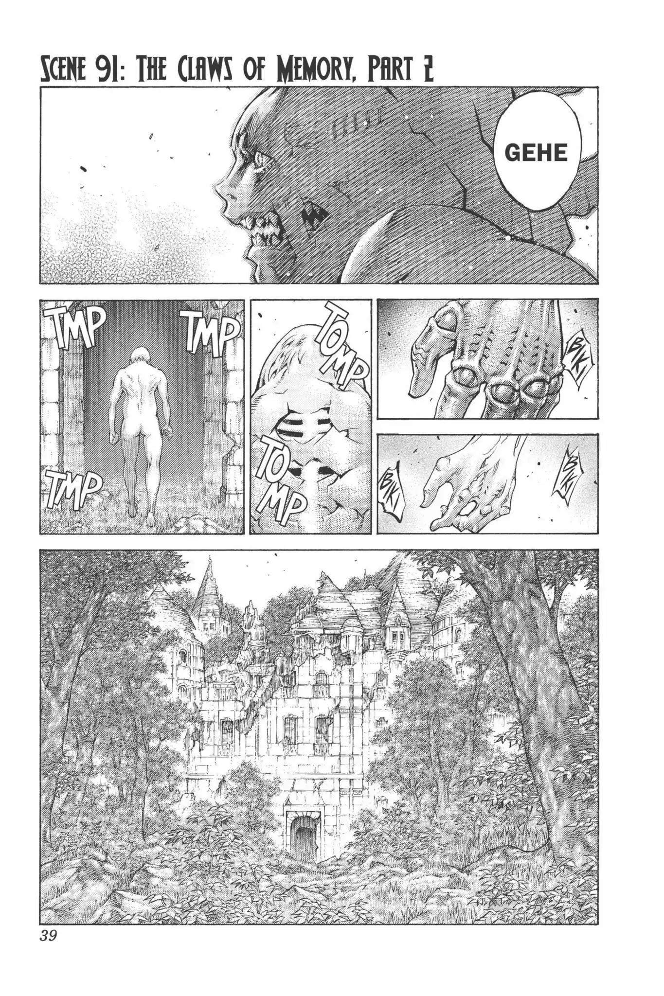 Claymore Chapter 91 page 1 - Chapter 91: Vol.17 Scene 91: The Claws of Memories, Part 2
