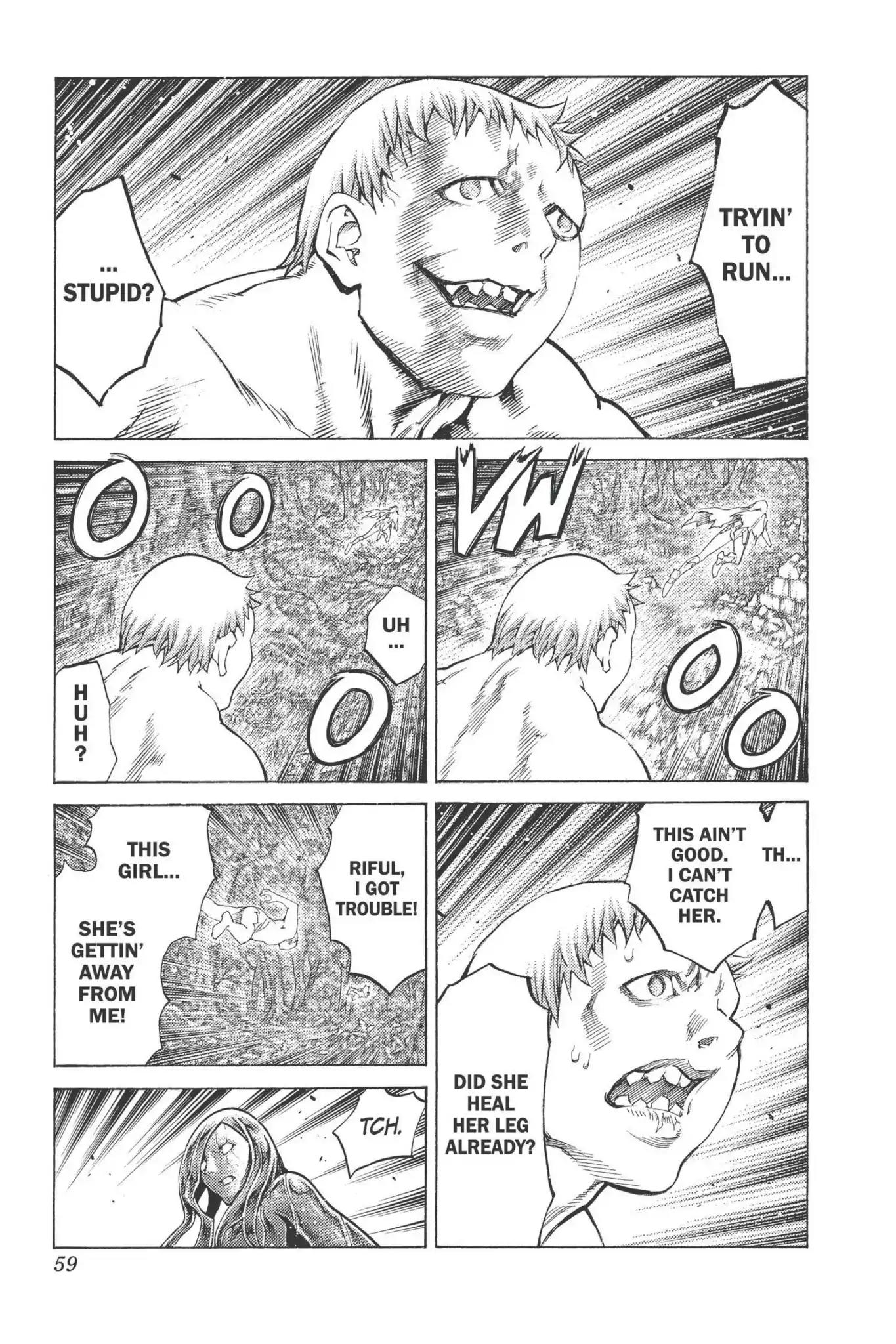 Claymore Chapter 91 page 20 - Chapter 91: Vol.17 Scene 91: The Claws of Memories, Part 2