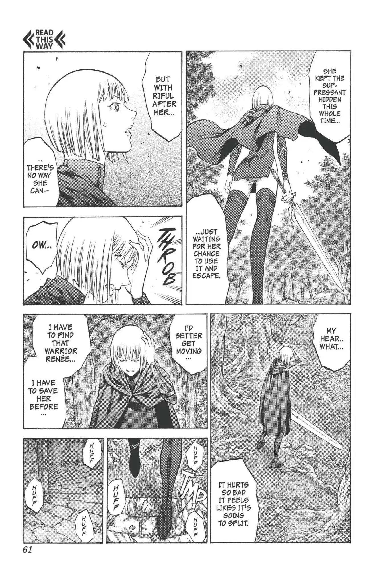 Claymore Chapter 91 page 22 - Chapter 91: Vol.17 Scene 91: The Claws of Memories, Part 2