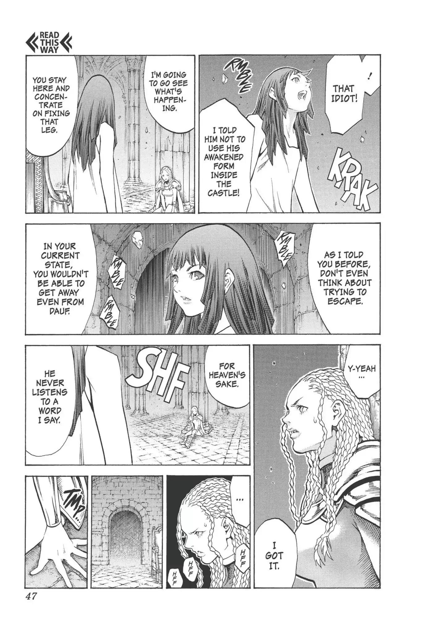 Claymore Chapter 91 page 9 - Chapter 91: Vol.17 Scene 91: The Claws of Memories, Part 2