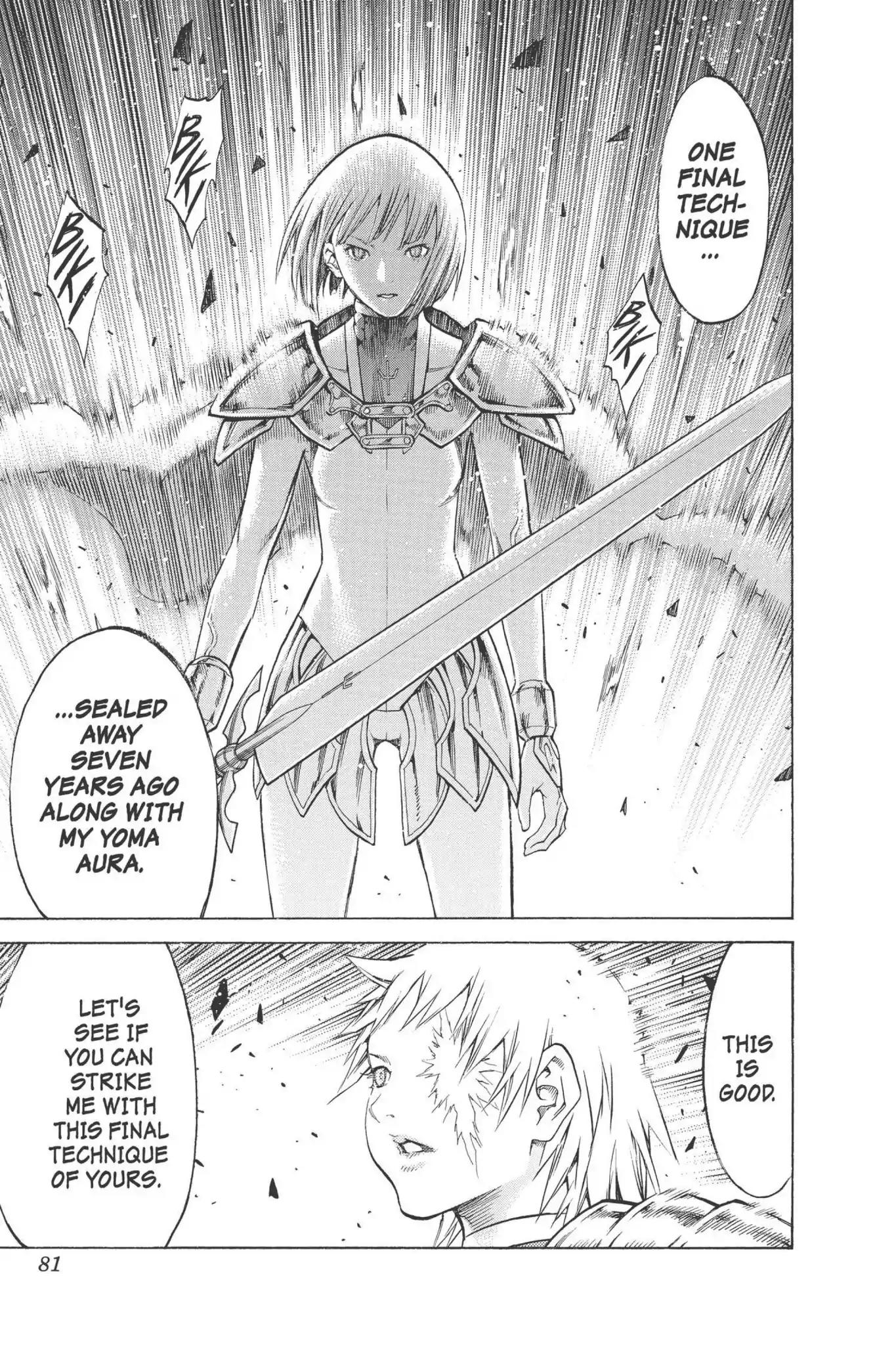 Claymore Chapter 92 page 17 - Chapter 92: Vol.17 Scene 92: The Claws of Memories, Part 3