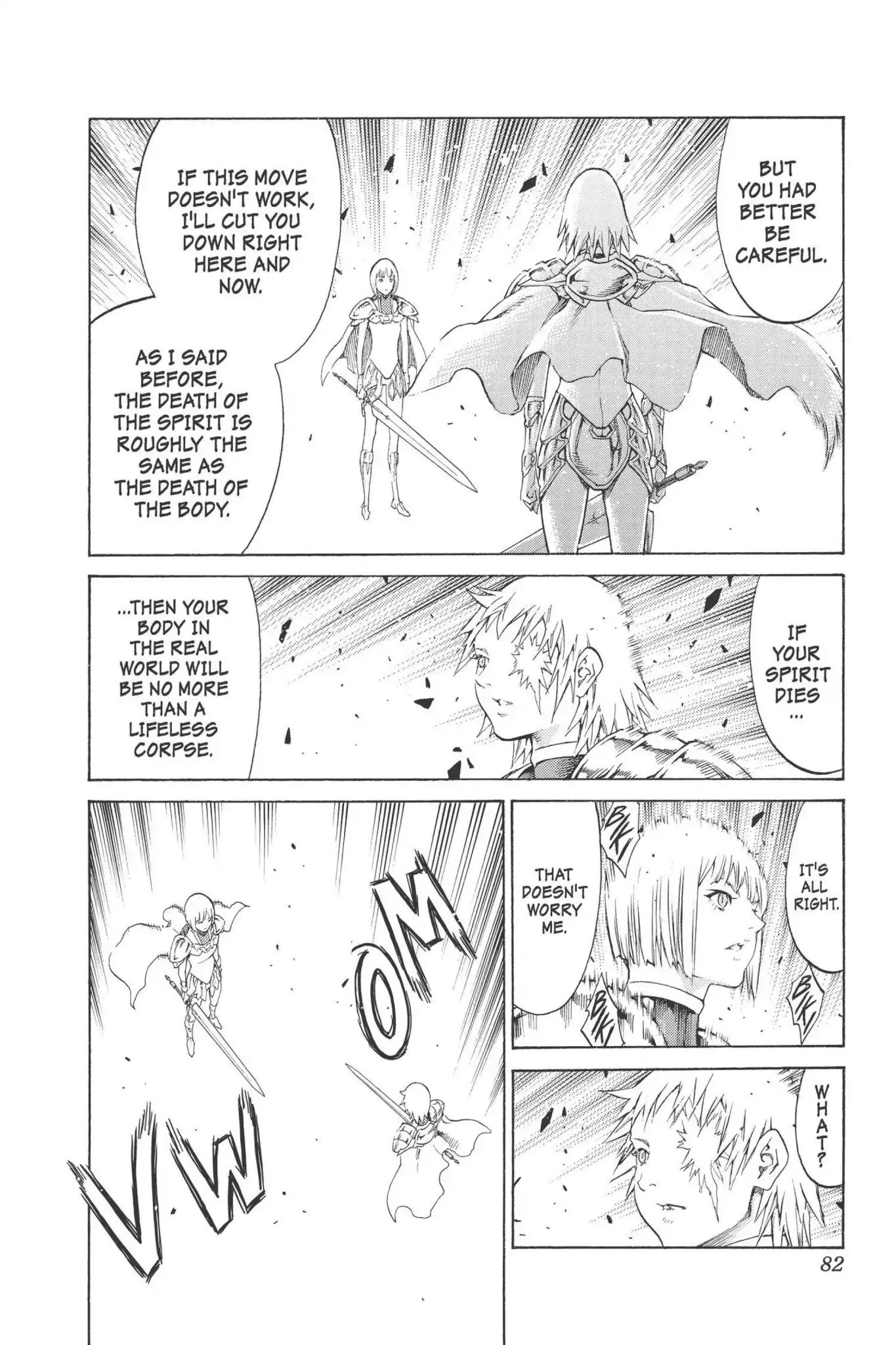 Claymore Chapter 92 page 18 - Chapter 92: Vol.17 Scene 92: The Claws of Memories, Part 3
