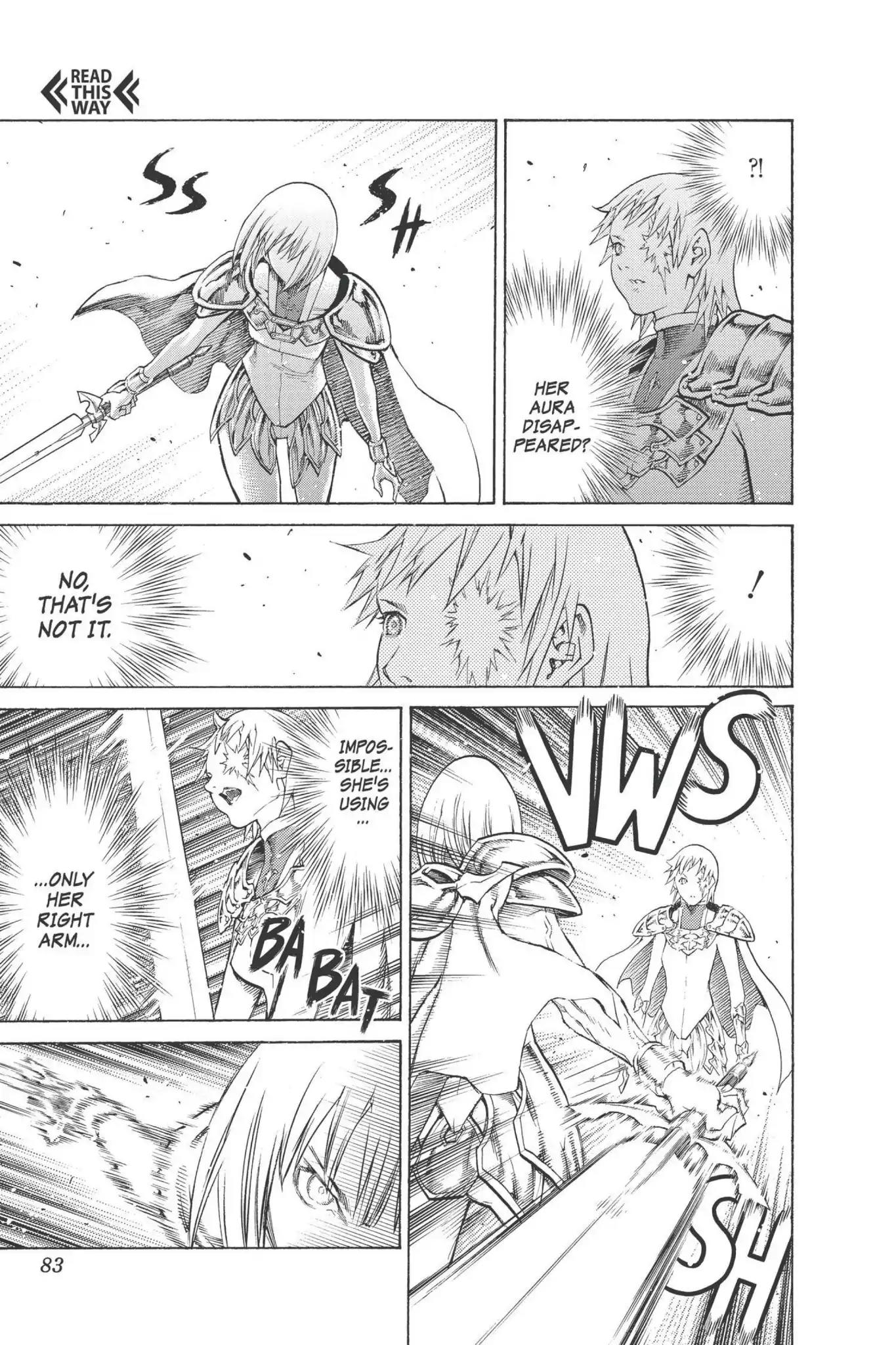 Claymore Chapter 92 page 19 - Chapter 92: Vol.17 Scene 92: The Claws of Memories, Part 3