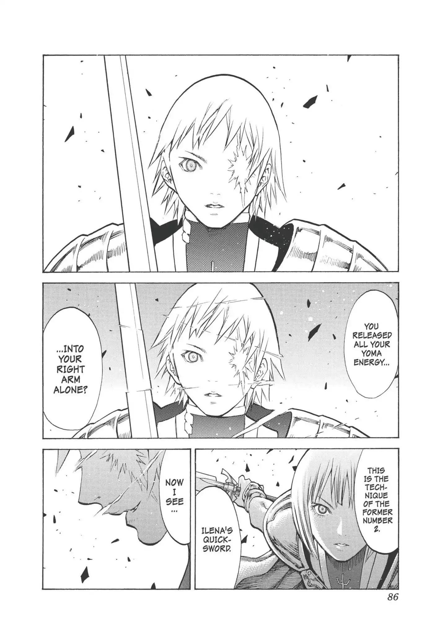 Claymore Chapter 92 page 21 - Chapter 92: Vol.17 Scene 92: The Claws of Memories, Part 3