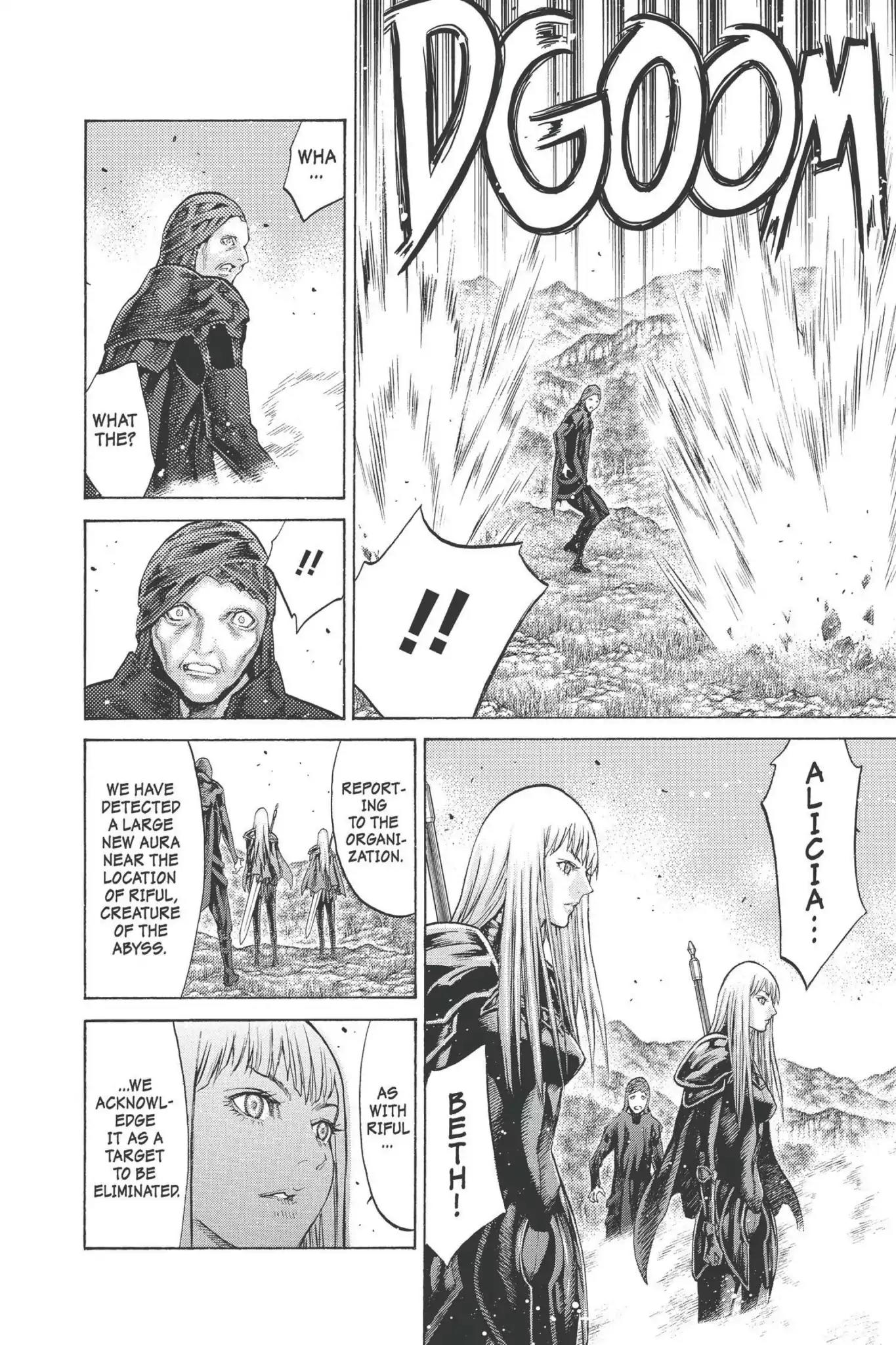 Claymore Chapter 92 page 28 - Chapter 92: Vol.17 Scene 92: The Claws of Memories, Part 3